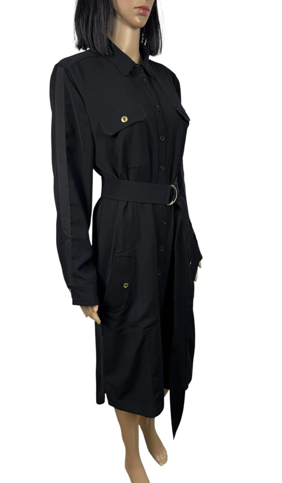 ME+EM ME + EM Shirt Dress Belted Polyester size 12 Size M / US 6-8 / IT 42-44 - 3 Thumbnail