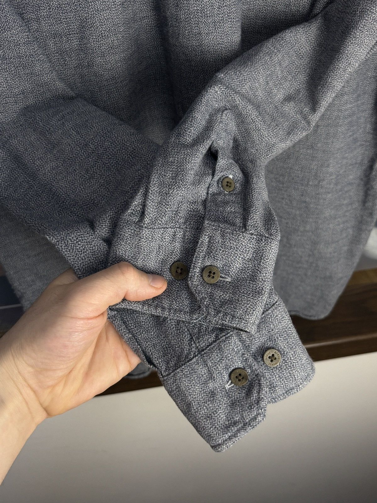 Norse Projects Norse Projects Grey Hans Mouline Long Sleeve Shirt Size US L / EU 52-54 / 3 - 6 Thumbnail