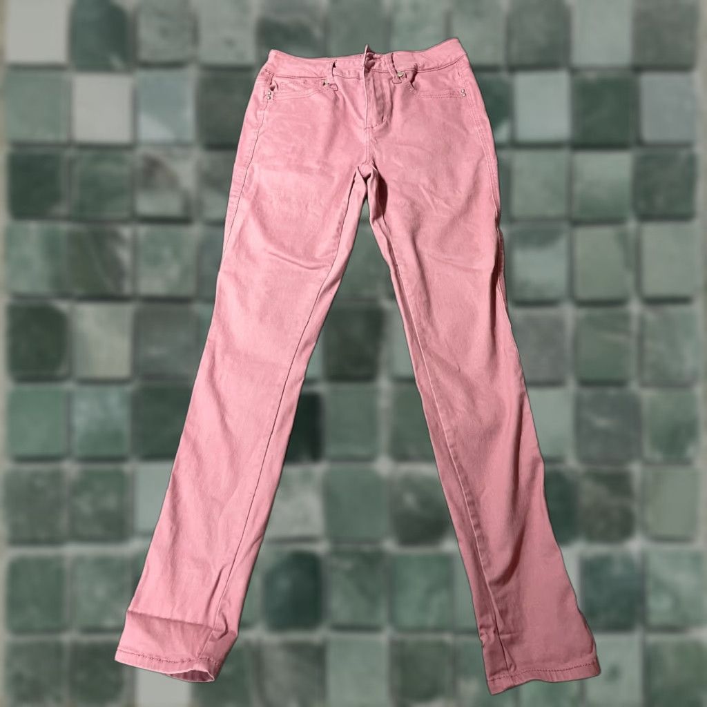 Vintage Seven7 Pants Womens Size 4 Pink High Rise Skinny Denim Jeans Crop Ankle Modern Classic Womens Size 27" / US 4 / IT 40 - 1 Thumbnail