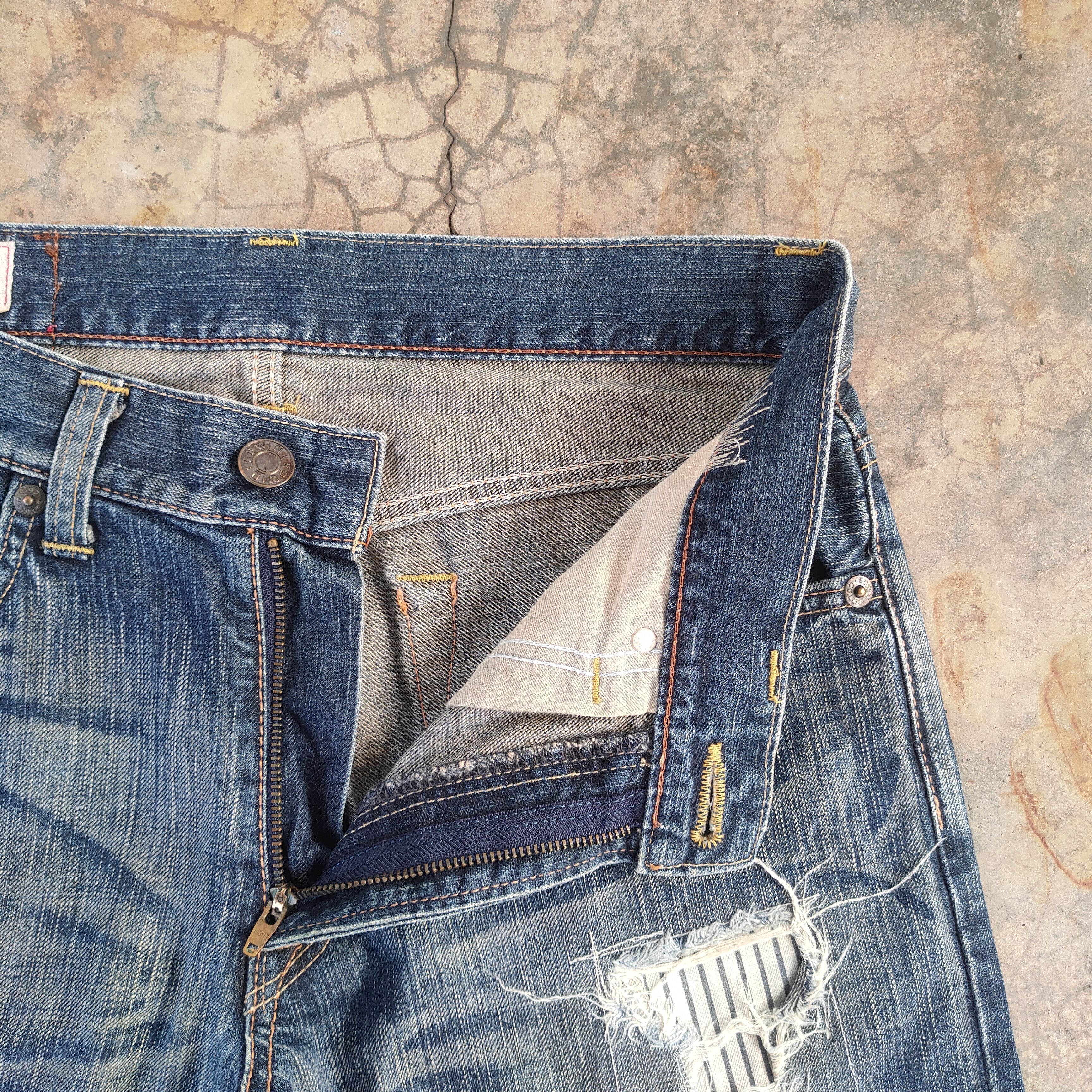 Edwin W32 VINTAGE EDWIN FADED DISTRESSED RIPPED JEANS PANTS Size US 32 / EU 48 - 6 Thumbnail
