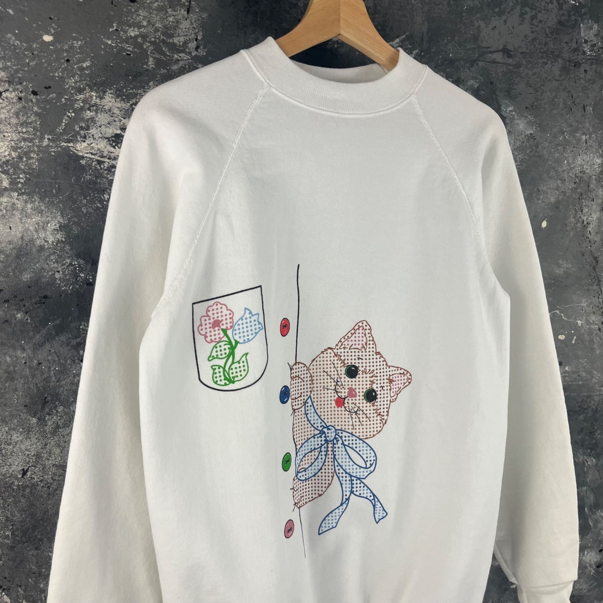 Vintage Vintage 80’s Kitten cute sweatshirt Size US S / EU 44-46 / 1 - 2 Thumbnail