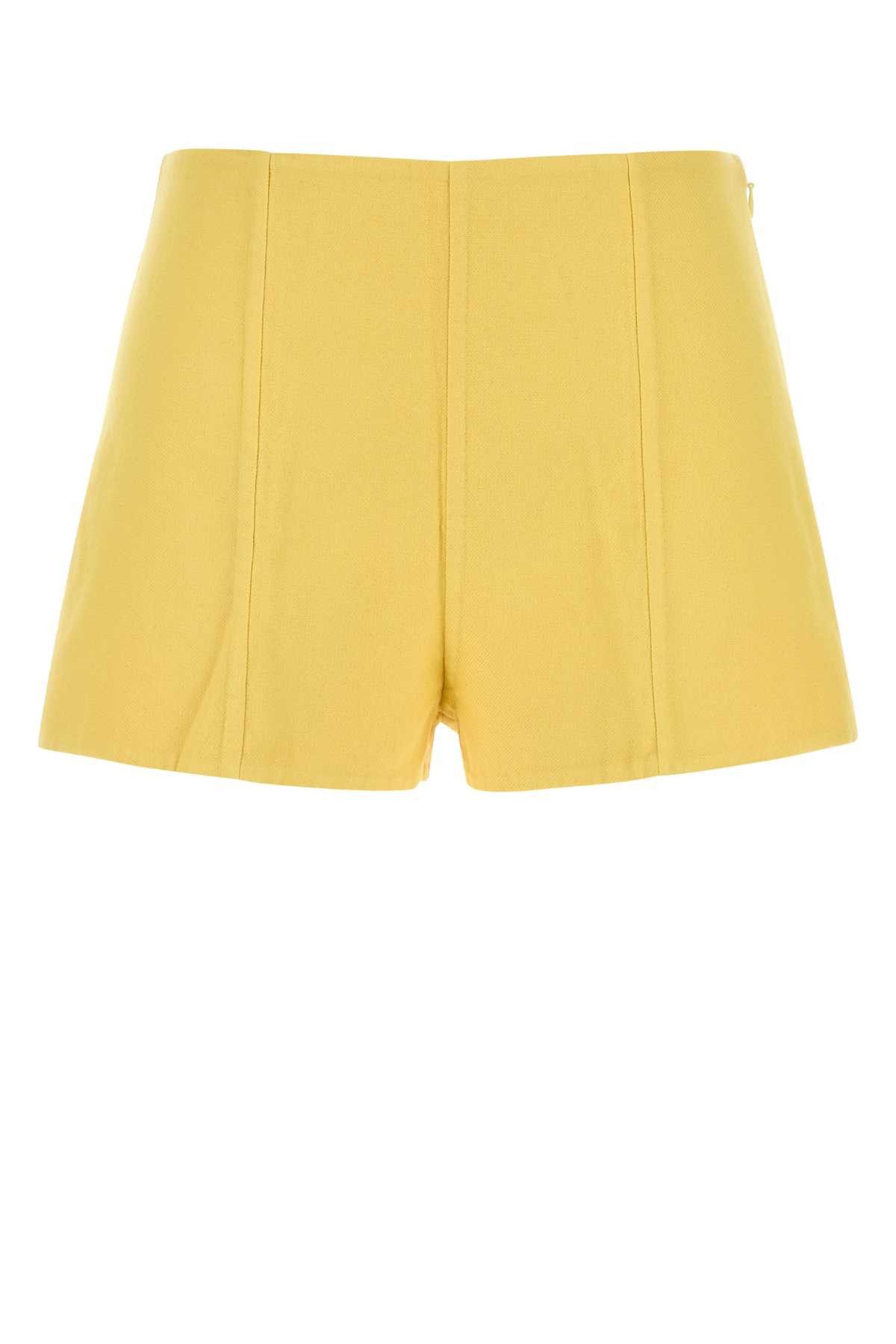 Prada Yellow Cotton Shorts Size 27" / US 4 / IT 40 - 1 Thumbnail