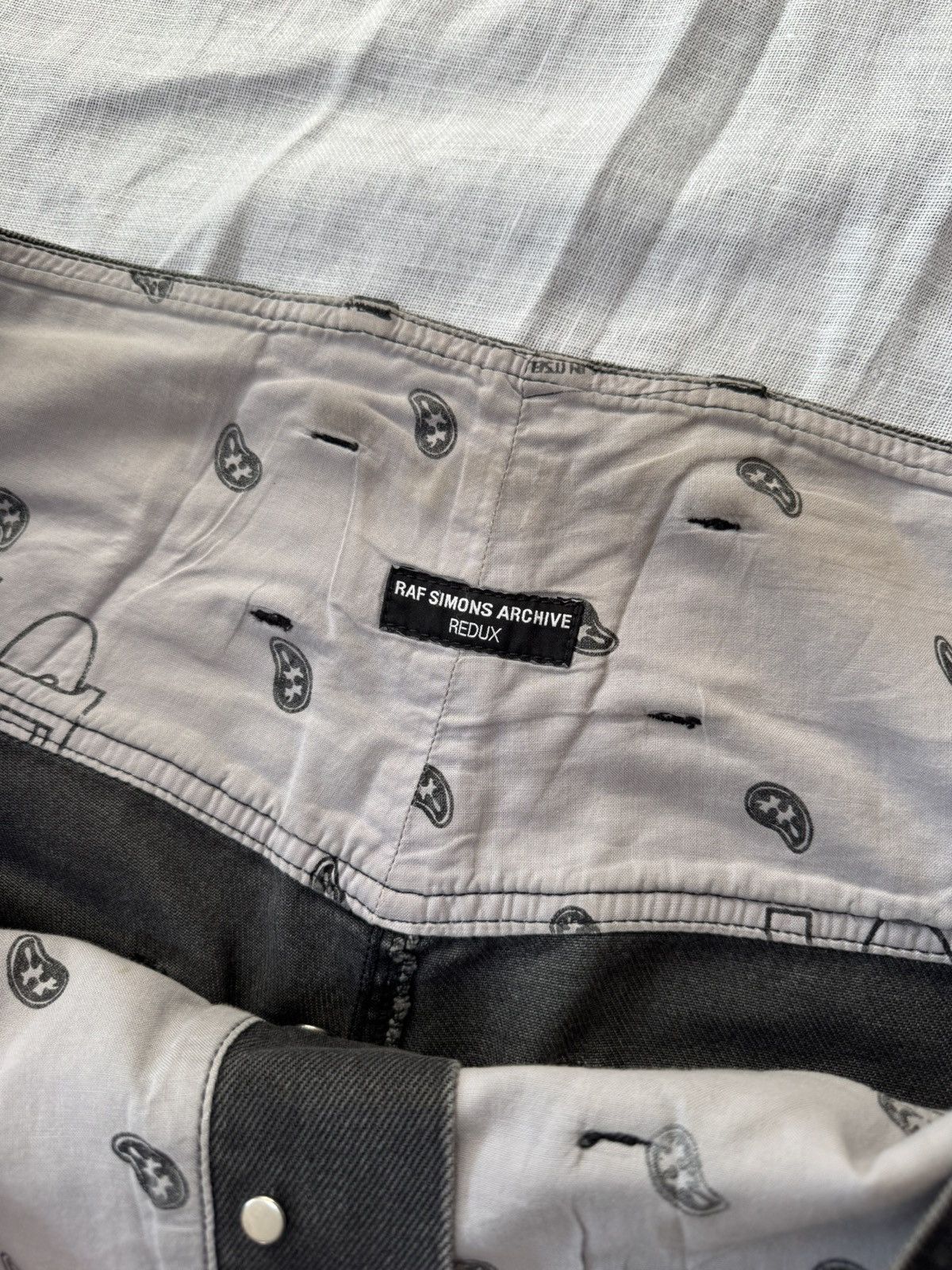 Raf Simons Raf Simons AW04 Waves Redux Archive Oversized Wide Leg Jeans Size US 34 / EU 50 - 7 Thumbnail