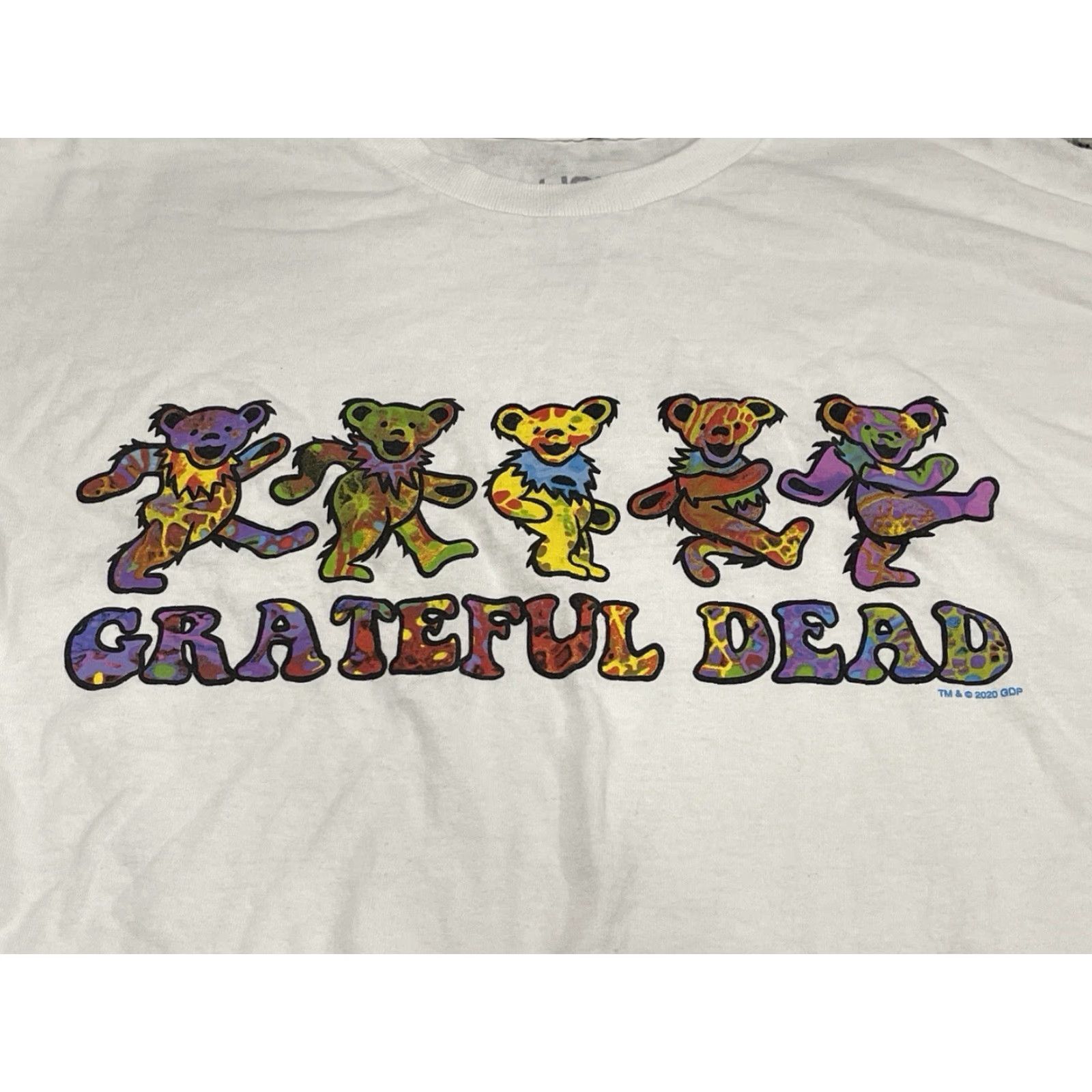 Liquid Blue Liquid Blue Grateful Dead Dancing Bears T-Shirt White 2XL Unisex Adults Short Sleeve Crew Neck Cotton Regular Size US XXL / EU 58 / 5 - 2 Thumbnail