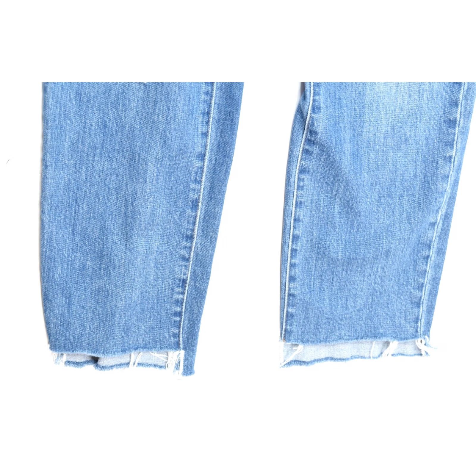 Madewell VINTAGE Madewell The High-Rise Slim Boyjean Womens 27 Blue Distressed Stretch Slim Relax Size 27" / US 4 / IT 40 - 4 Thumbnail