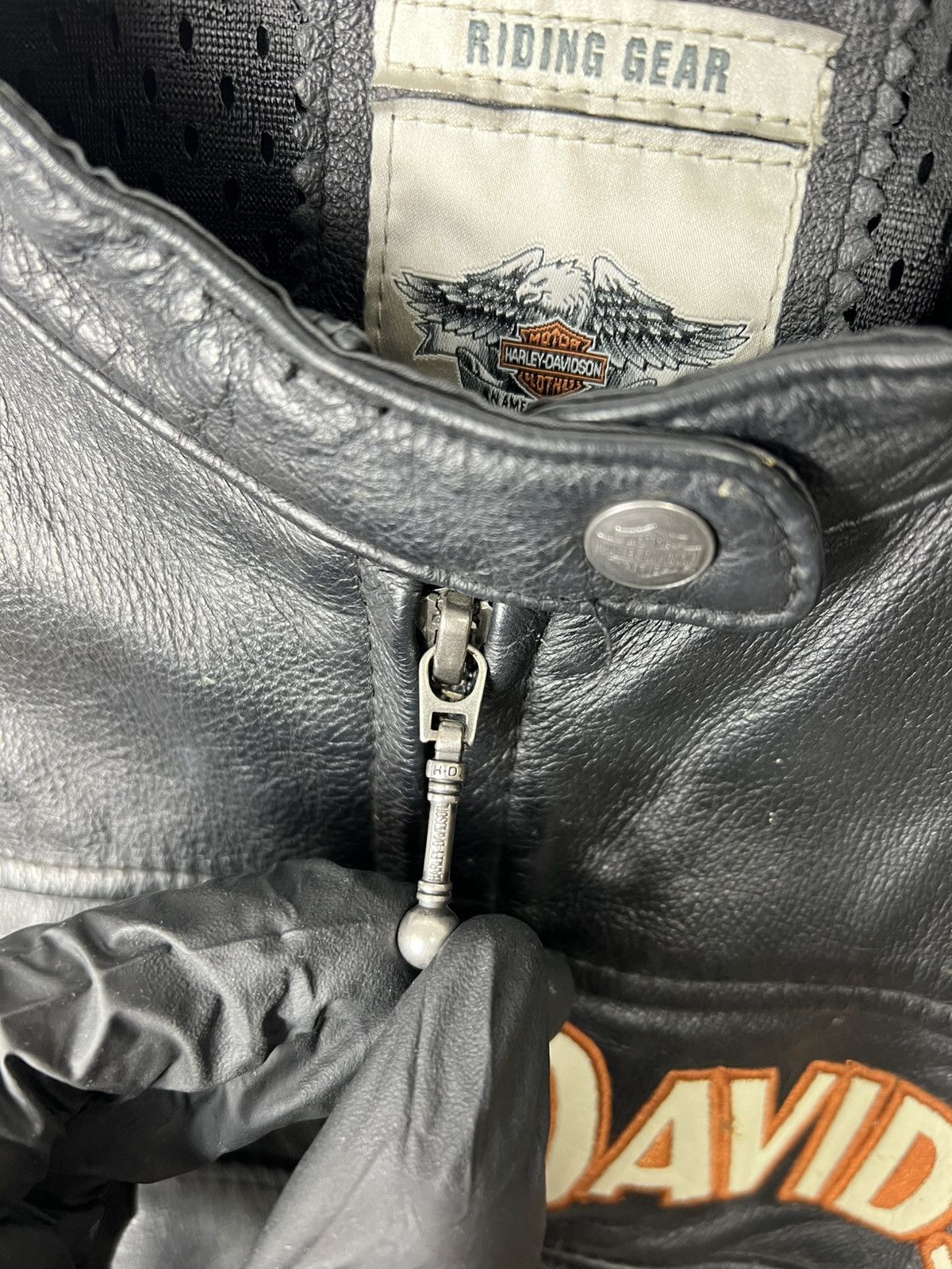 Harley Davidson Vintage rare Racing Harley Davidson Leather Bikers Jacket Size M / US 6-8 / IT 42-44 - 3 Thumbnail