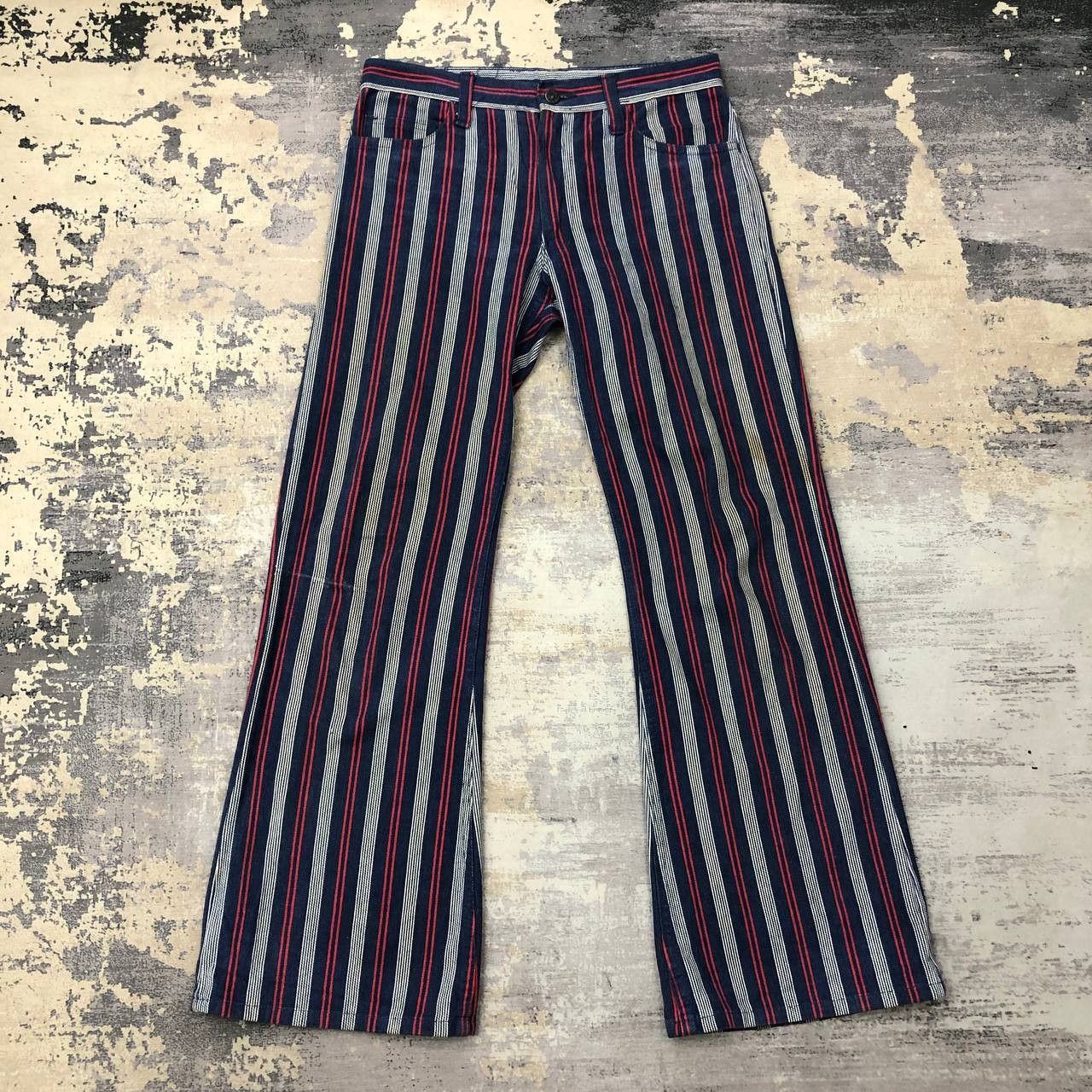Other P439 VTG JONSN USA FLARED STRIPED JEANS Size US 30 / EU 46 - 1 Thumbnail