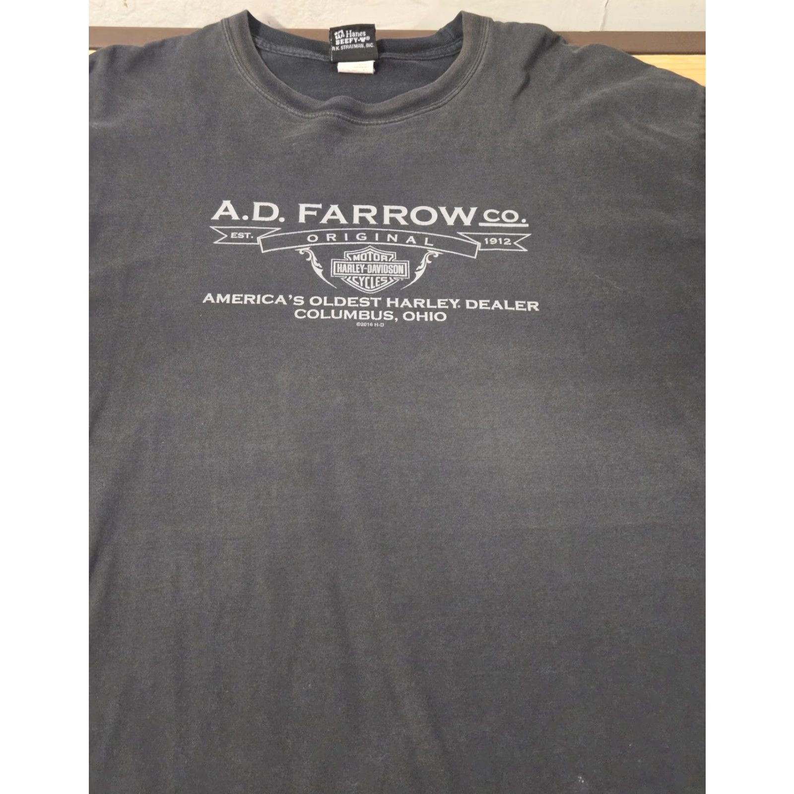 Harley Davidson Harley-Davidson Shirt Mens 2XLT Black Columbus Ohio A.D. Farrow Tee Motorcycle Crew Neck Short Sleeve Graphic Print Vintage No Size US XXL / EU 58 / 5 - 2 Thumbnail