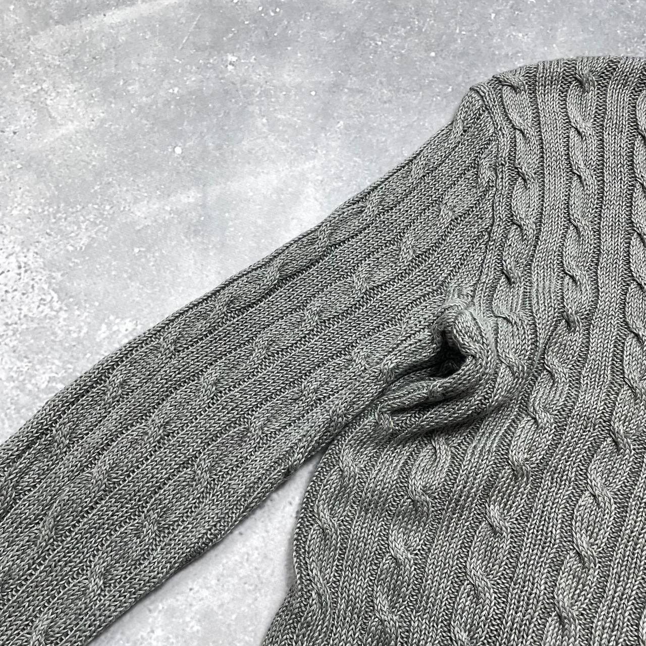 Ralph Lauren Vintage 2000s Ralph Lauren V-Neck Cable Knit Sweater Women’s Size L / US 10 / IT 46 - 10 Thumbnail