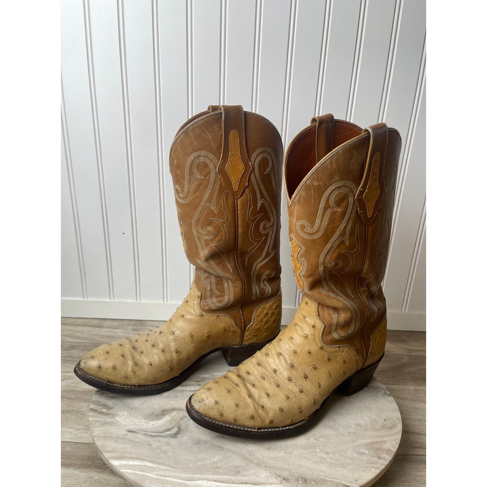 Vintage El Dorado VTG Full Quill Ostrich Handmade Boots 8.5D Cowboy Size US 8.5 / EU 41-42 - 6 Thumbnail