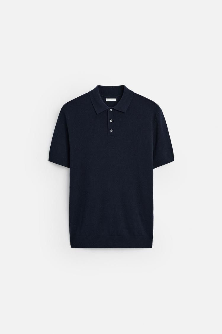Designer × Vintage × Zara Zara KNIT POLO SHIRT Size US L / EU 52-54 / 3 - 11 Thumbnail