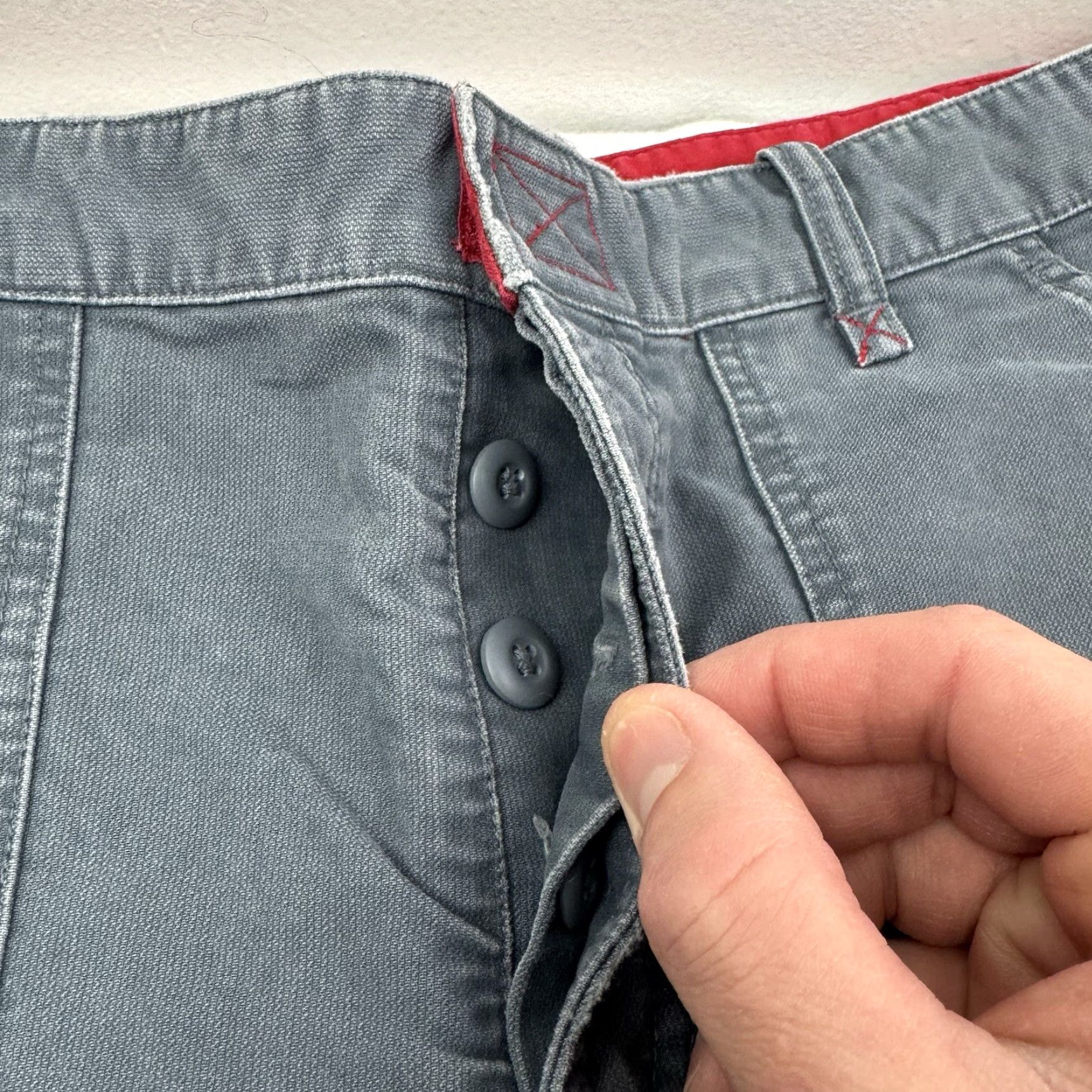 American Eagle Outfitters VINTAGE American Eagle Womens Pants 6 Gray Casual High Rise Straight Y2K Army 90s Size 28" / US 6 / IT 42 - 4 Thumbnail