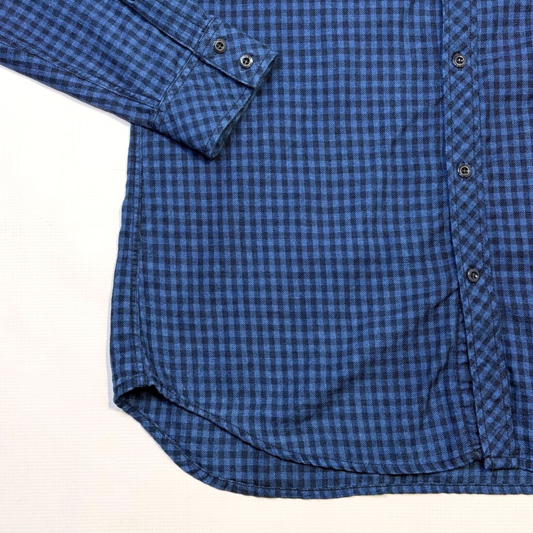 Vintage G-Star RAW Shirt Mens XL Blue Black Landoh L/S Check Plaid Button Front Casual Size US XL / EU 56 / 4 - 3 Thumbnail