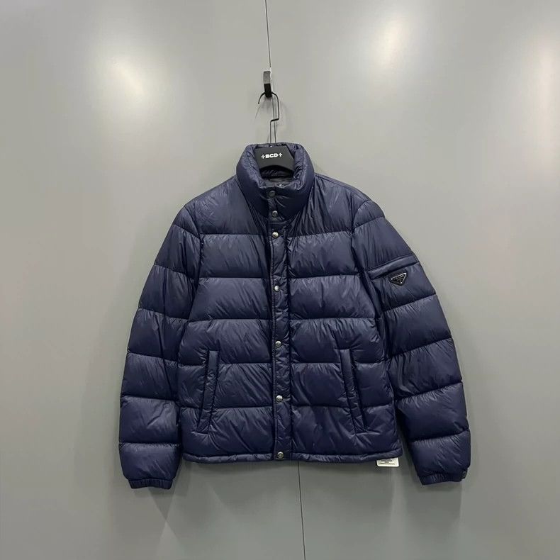 Prada Prada Dark blue triangle logo down jacket 2502-Nextarrow Size US M / EU 48-50 / 2 - 1 Thumbnail