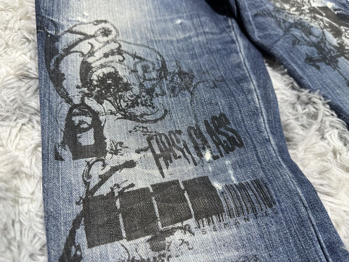 semanticdesign 🔥Ss09 Semantic Design Poem Skull Cross Flared Denim Size US 32 / EU 48 - 6 Thumbnail
