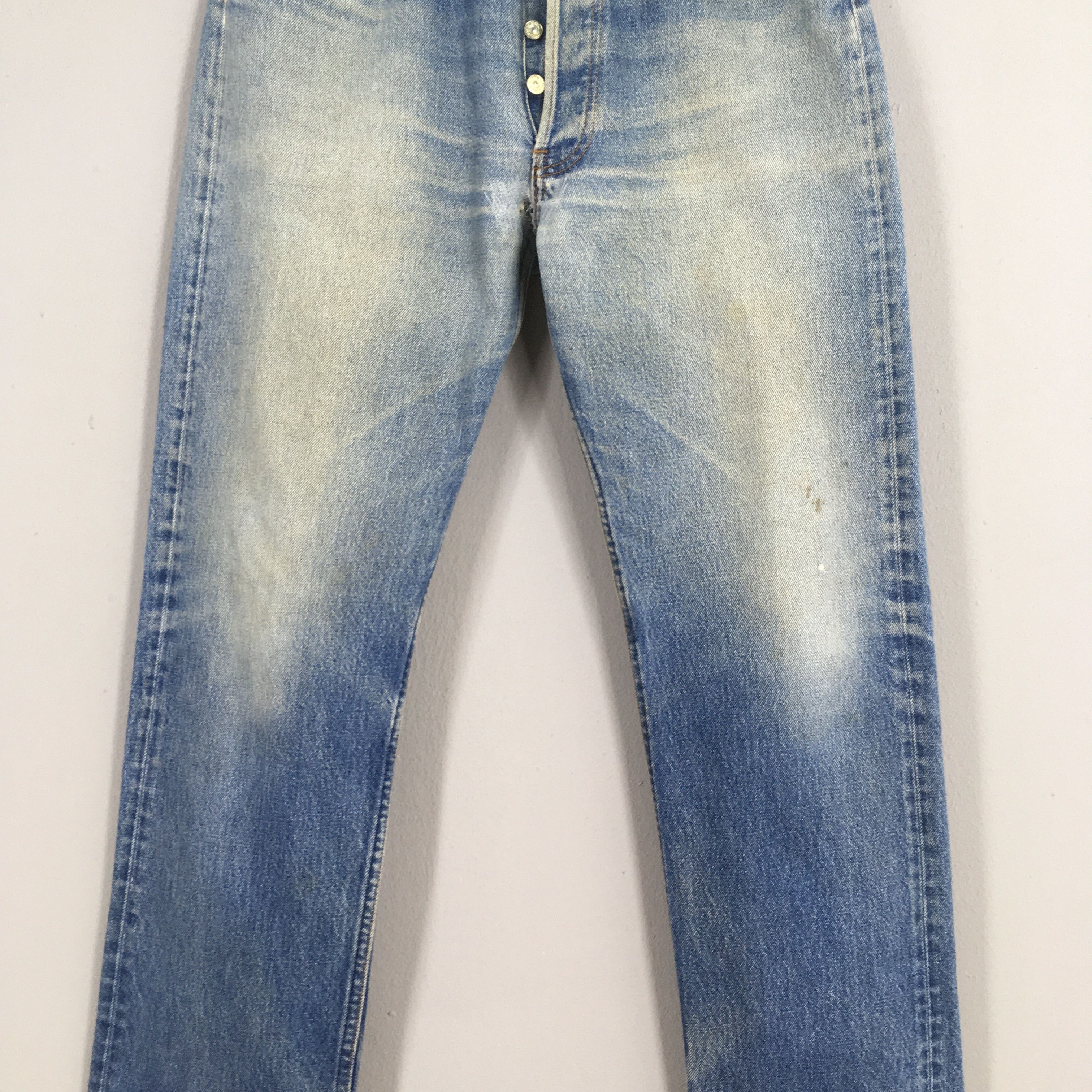 Levi's Size 31x32 Vintage 90s Levi's 501 Light Washed Jeans S347 Size US 31 - 3 Thumbnail