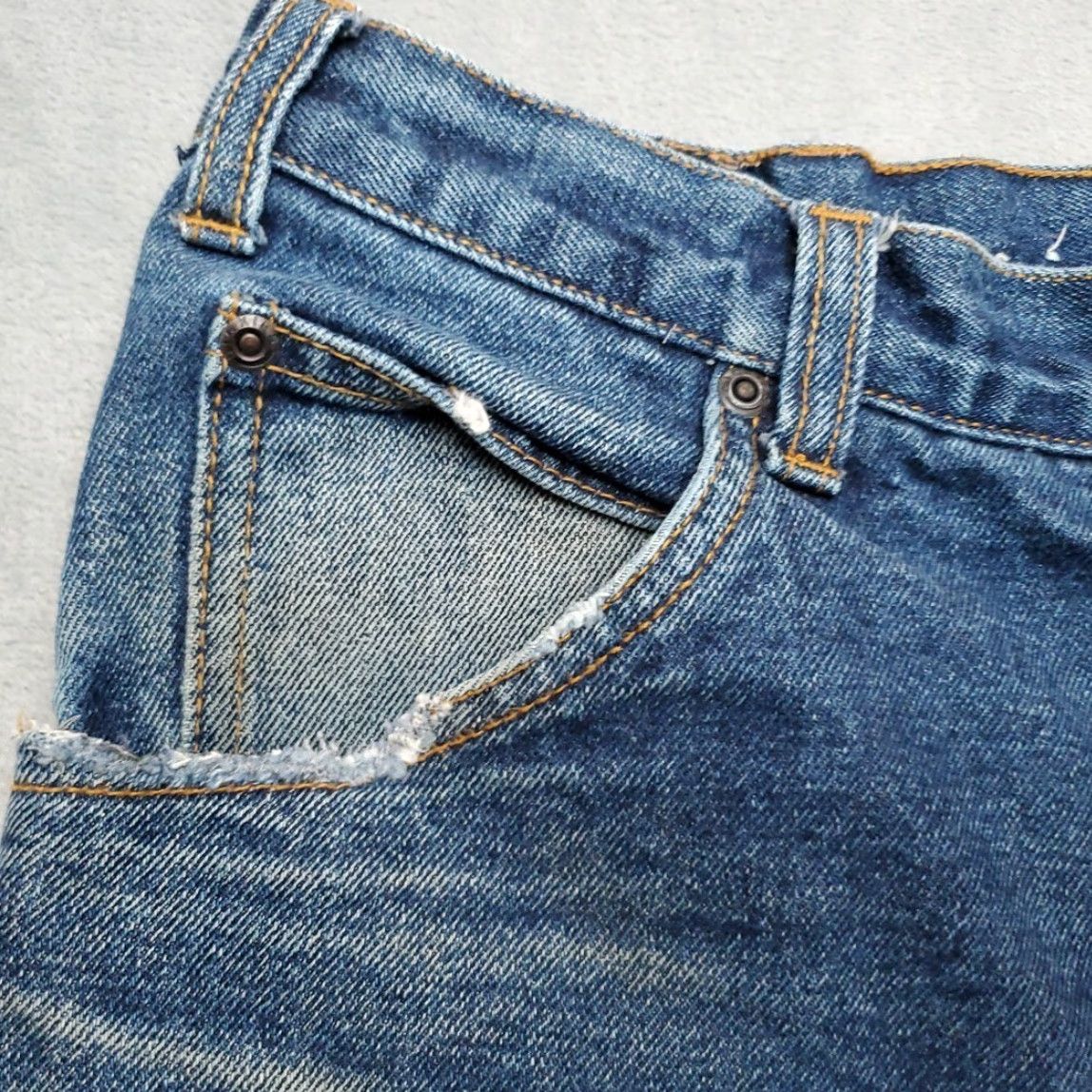 Dickies VTG Dickies Jeans Mens 34x30 Blue Faded Whiskered Denim Lined Workwear 5-Pocket Solid Cotton Jeans Mens Blue Vintage Workwear Mens Jeans Size US 34 / EU 50 - 4 Thumbnail