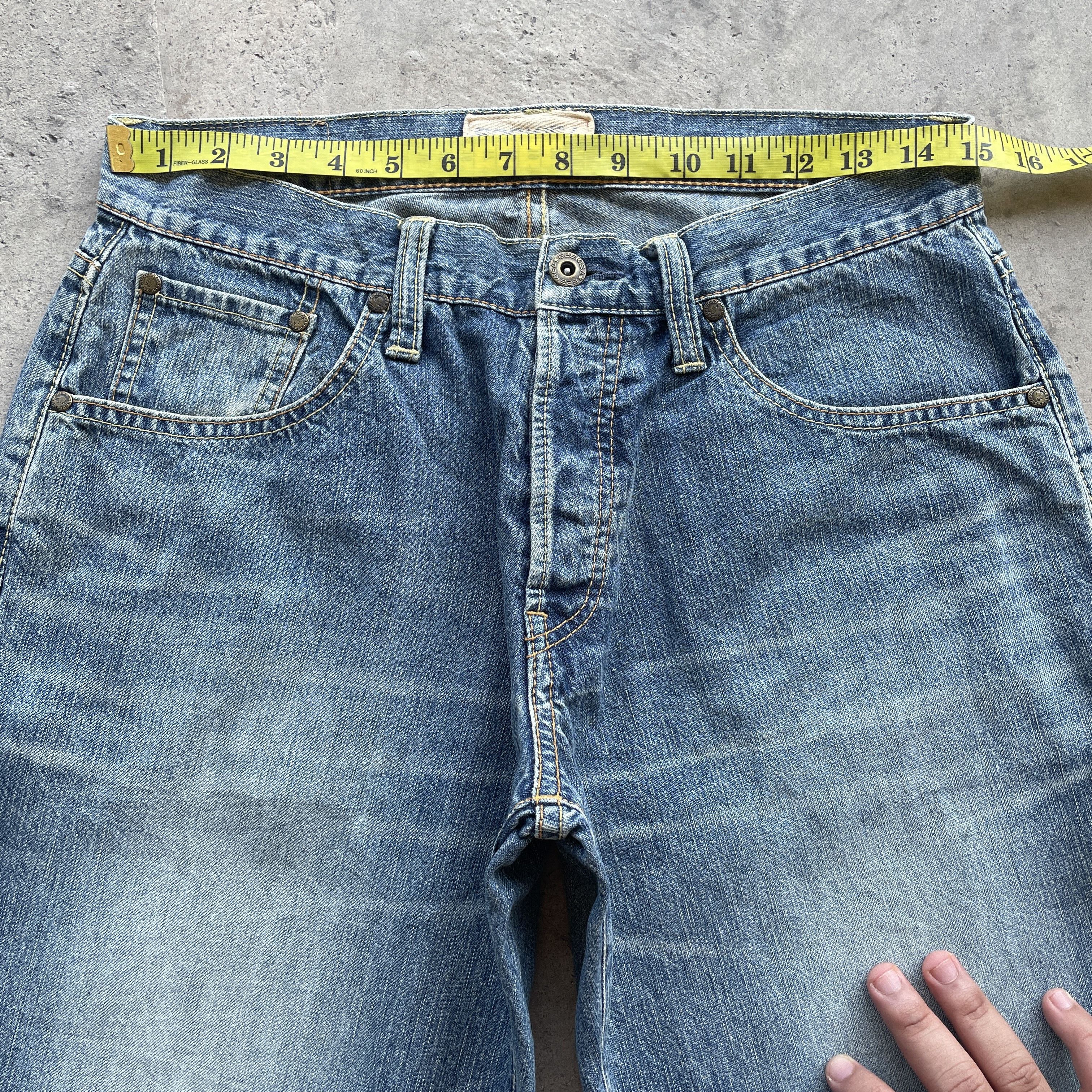 Ezekiel × Japanese Brand × Jean Vintage Ezekie Distressed Fly Button Faded Jeans Denim Pants Size US 30 / EU 46 - 5 Thumbnail