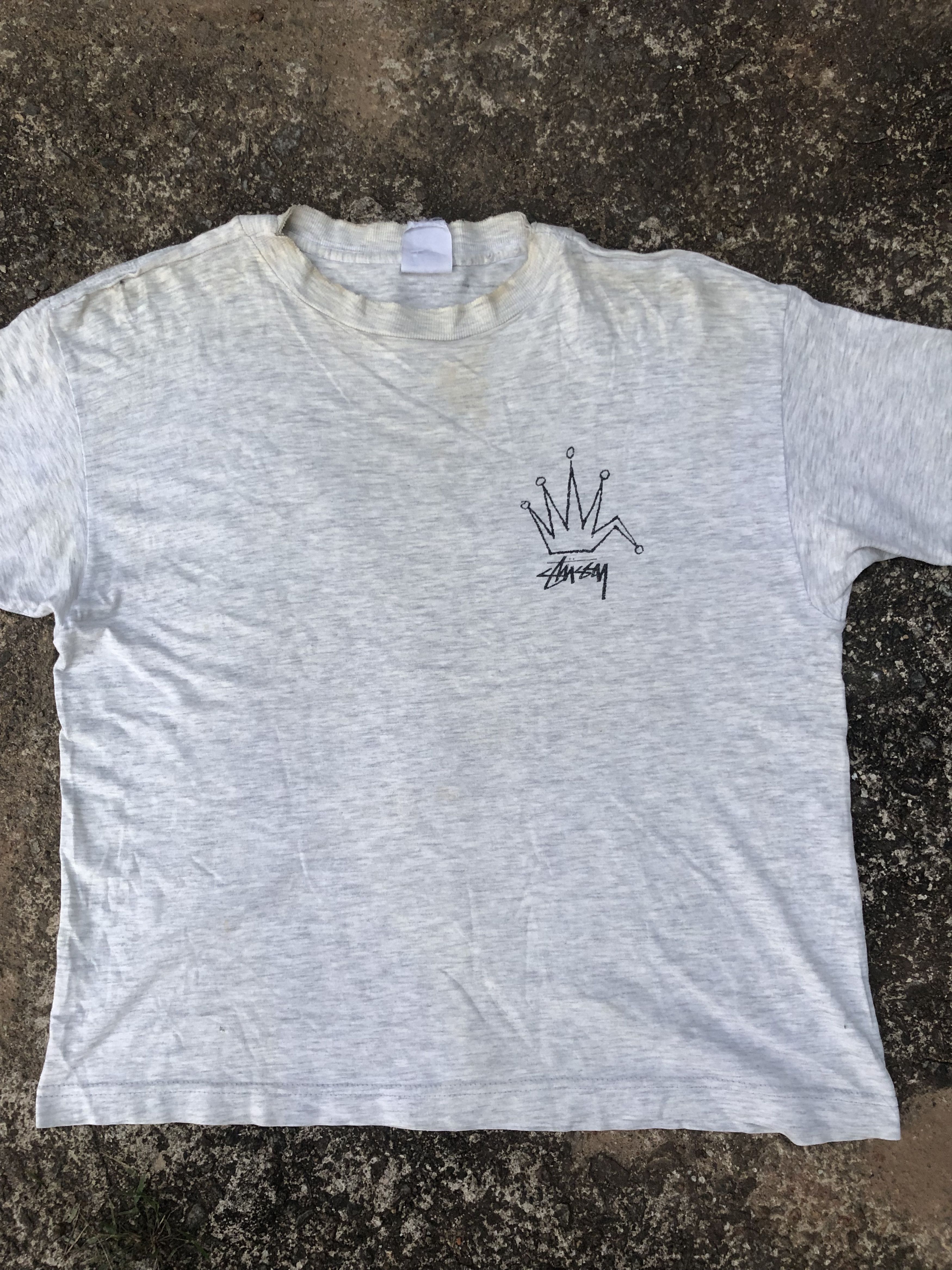 Stussy 🔥Vintage OG Old STUSSY 'CROWN' Streetwear Skate T-Shirt XL Size US L / EU 52-54 / 3 - 3 Thumbnail