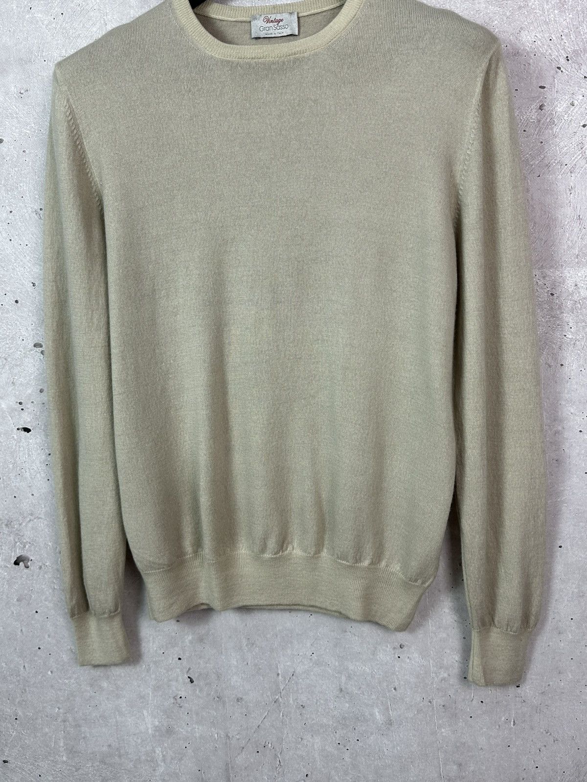 Gran Sasso × Vintage Gran Sasso Vintage Made in Italy Wool Ivory Knit Sweater Size US M / EU 48-50 / 2 - 3 Thumbnail