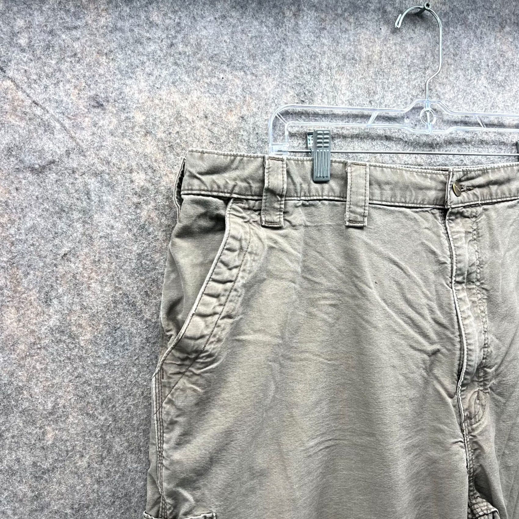 Carhartt VINTAGE? No — Carhartt Pants Men 46x30 Khaki Beige Canvas B151 LBR Cargo Pocket Straight Front Regular Waist 46in Cotton Workwear Accessories Temporis Size US 30 / EU 46 - 4 Thumbnail