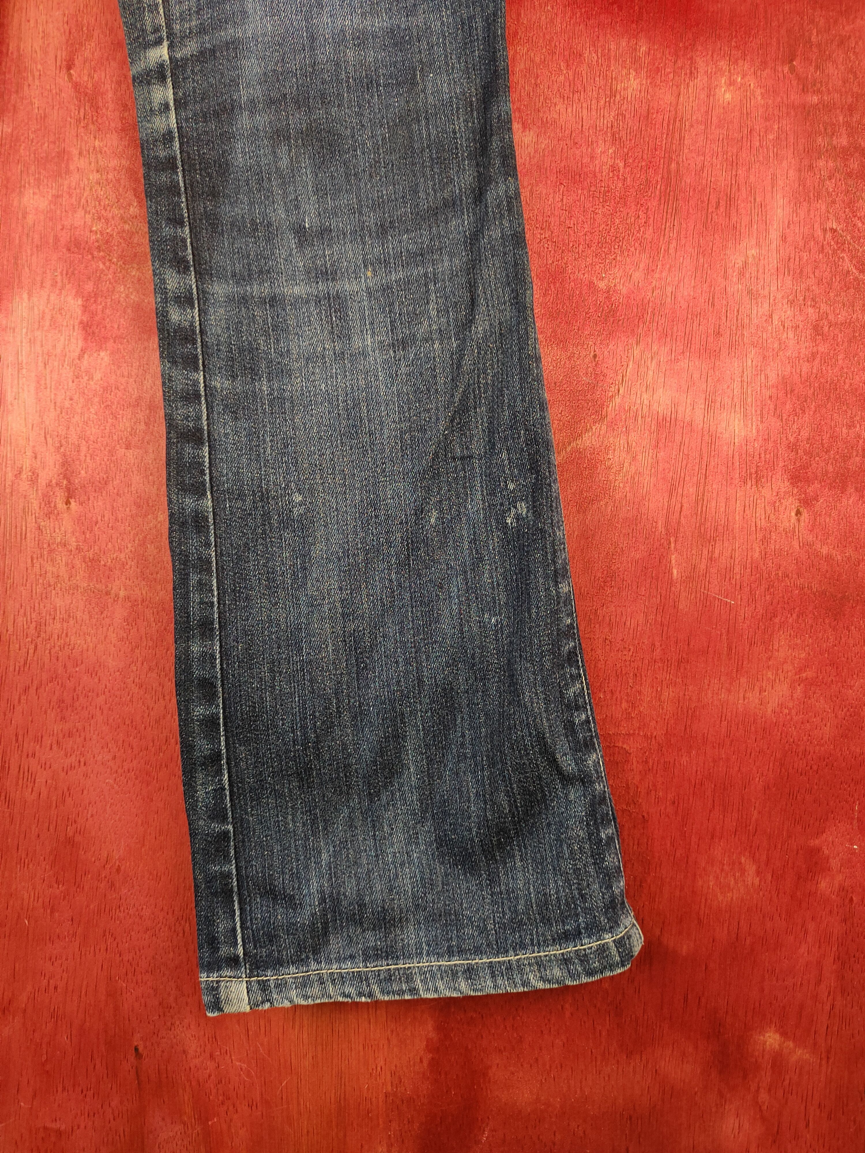 Japanese Brand Something Dark Blue Distressed Ripped Jeans #S2123 Size 28" / US 6 / IT 42 - 12 Thumbnail
