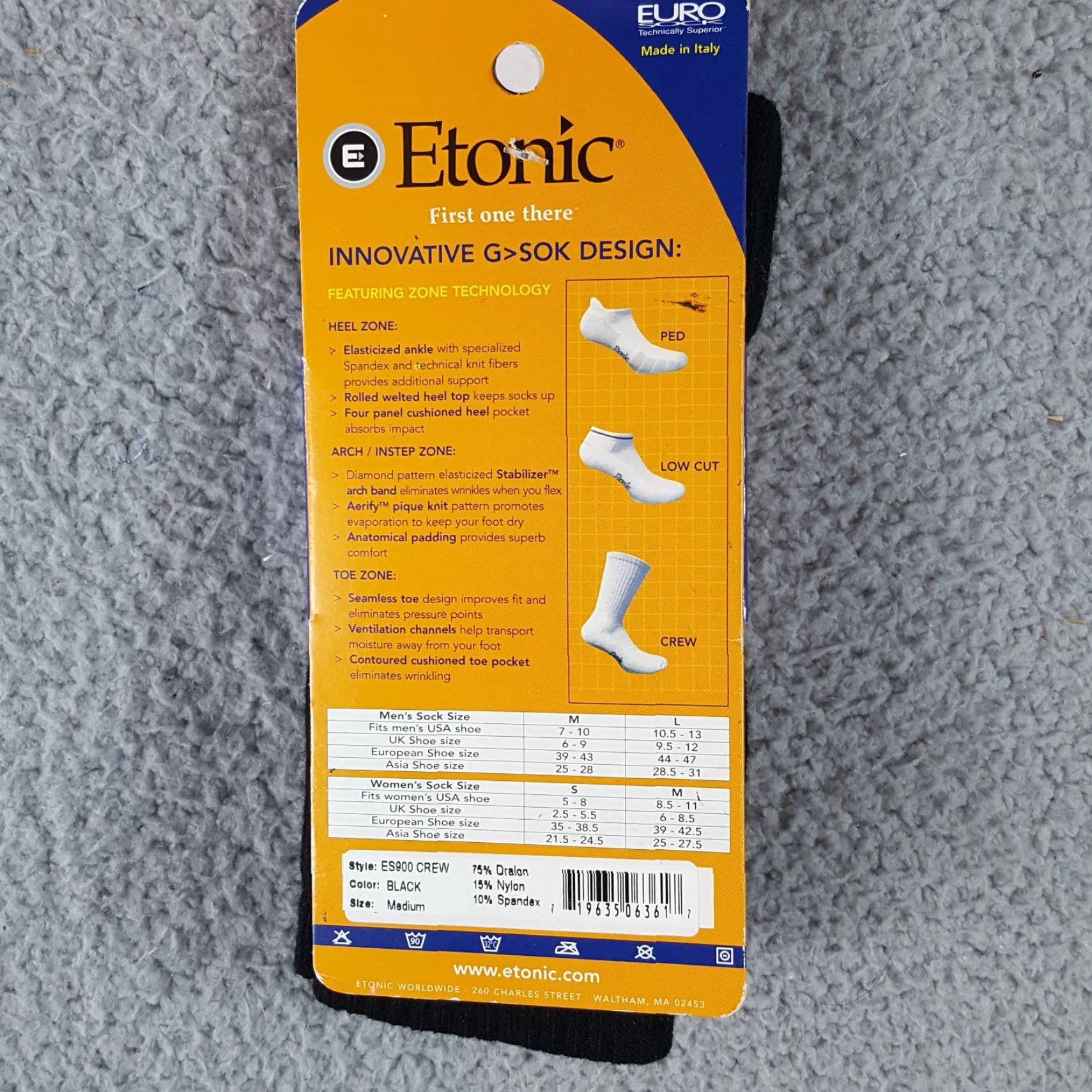 Vintage VINTAGE Etonic Golf Socks Men's Size 7-10 M Black Athletic Mid Calf Crew 90s Sports Size ONE SIZE - 4 Thumbnail