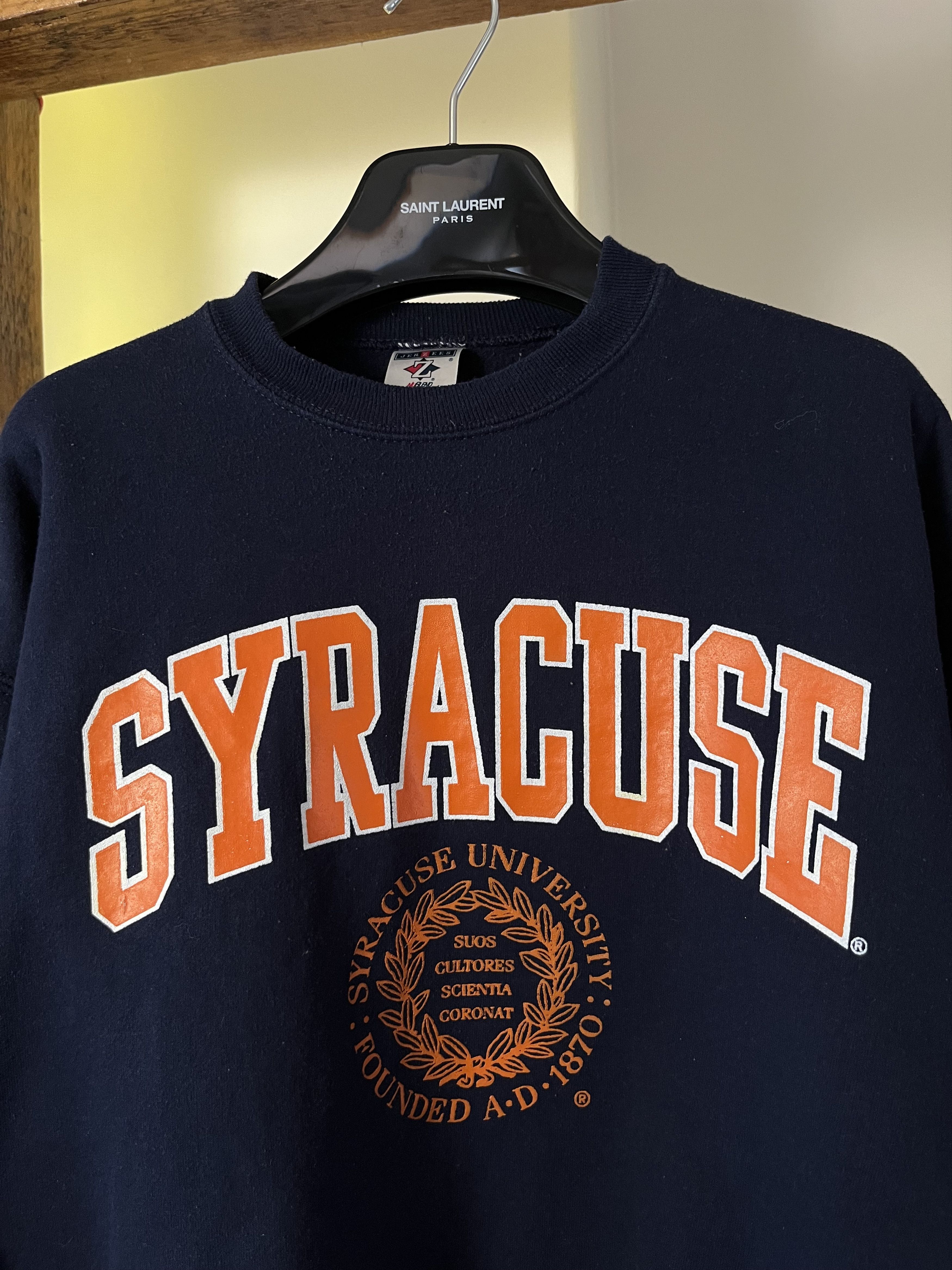 Jerzees × Vintage 90s Syracuse USA New York University Jerzees Sweatshirt Size US M / EU 48-50 / 2 - 2 Thumbnail