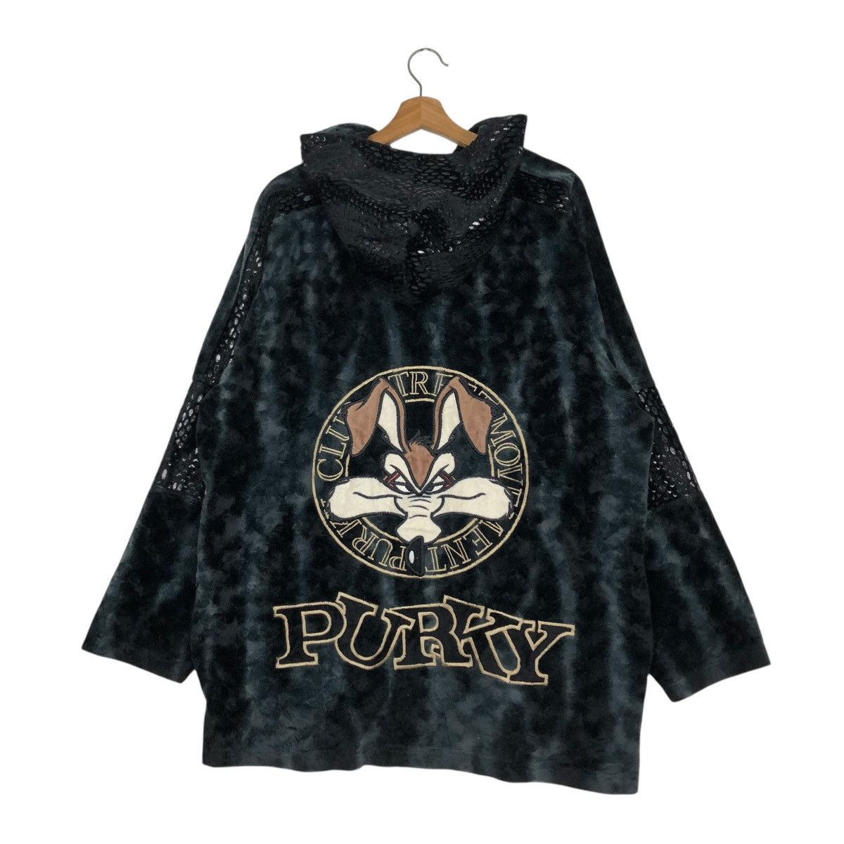 Cartoon Network 🔥VINTAGE OVERSIZE JACKET CARTOON PURKY RICH BLACK BIG LOGO Size US M / EU 48-50 / 2 - 10 Thumbnail