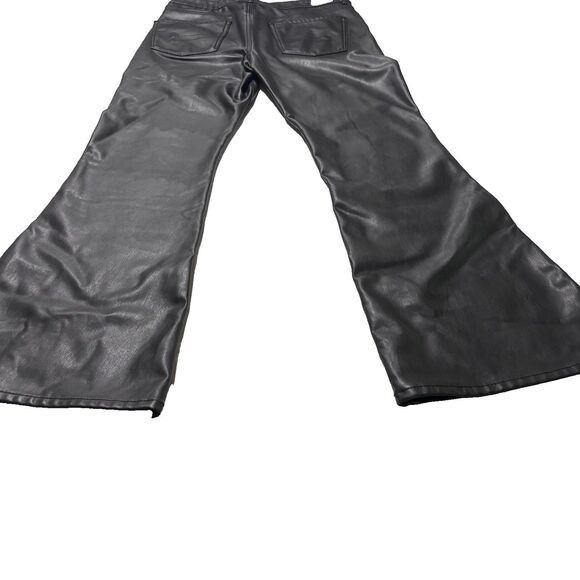 American Eagle Outfitters American Eagle Stretch Faux Leather Flare Pants Size 14 Long Size 36" / US 14 / IT 50 - 5 Thumbnail