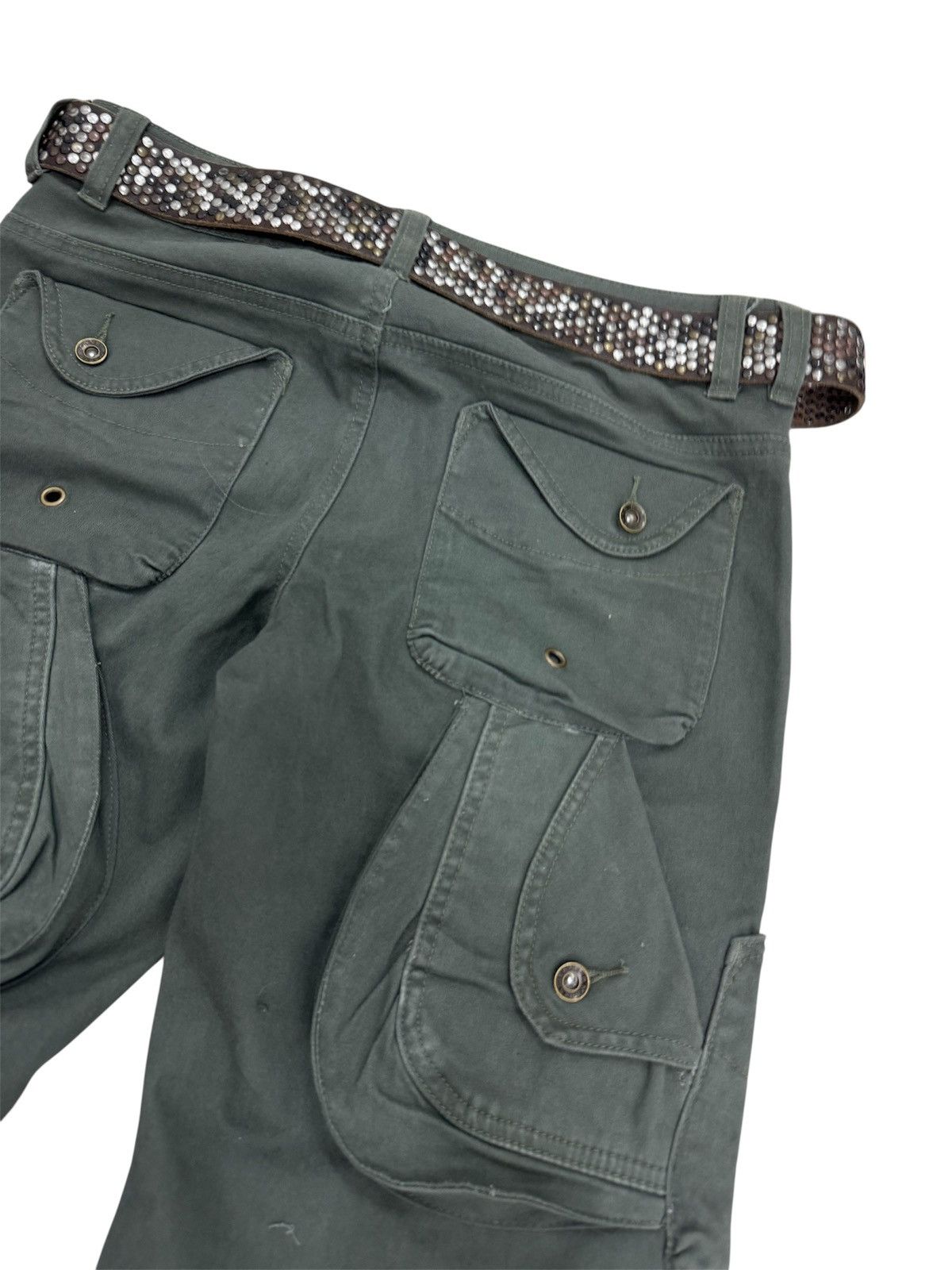 Tornado Mart Rare flared multipocket navy cargo pants tornado mart style Size US 30 / EU 46 - 10 Thumbnail