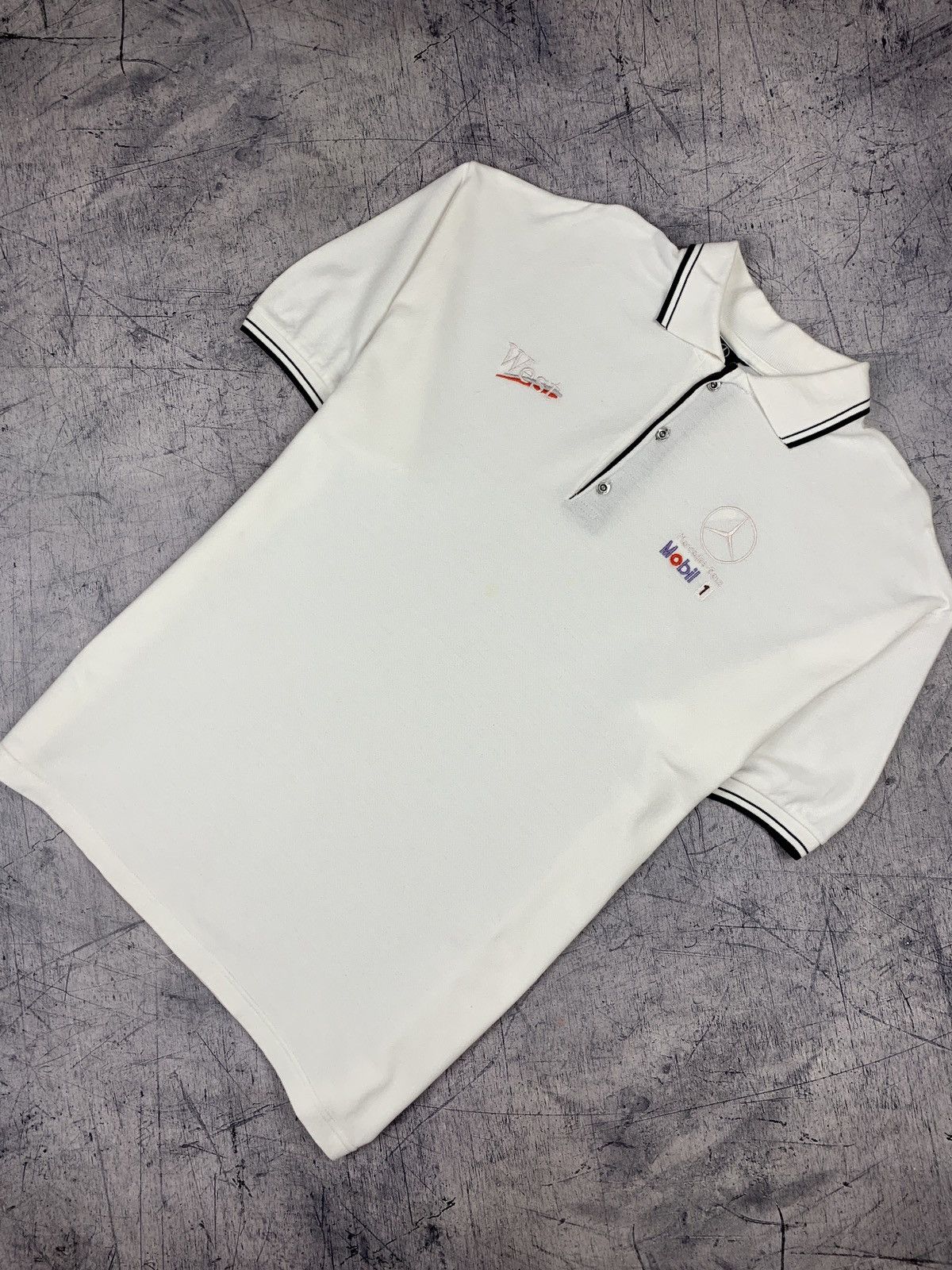 Mercedes-Benz Vintage Mercedes-Benz Racing Polo Tee Size US XXL / EU 58 / 5 - 1 Thumbnail
