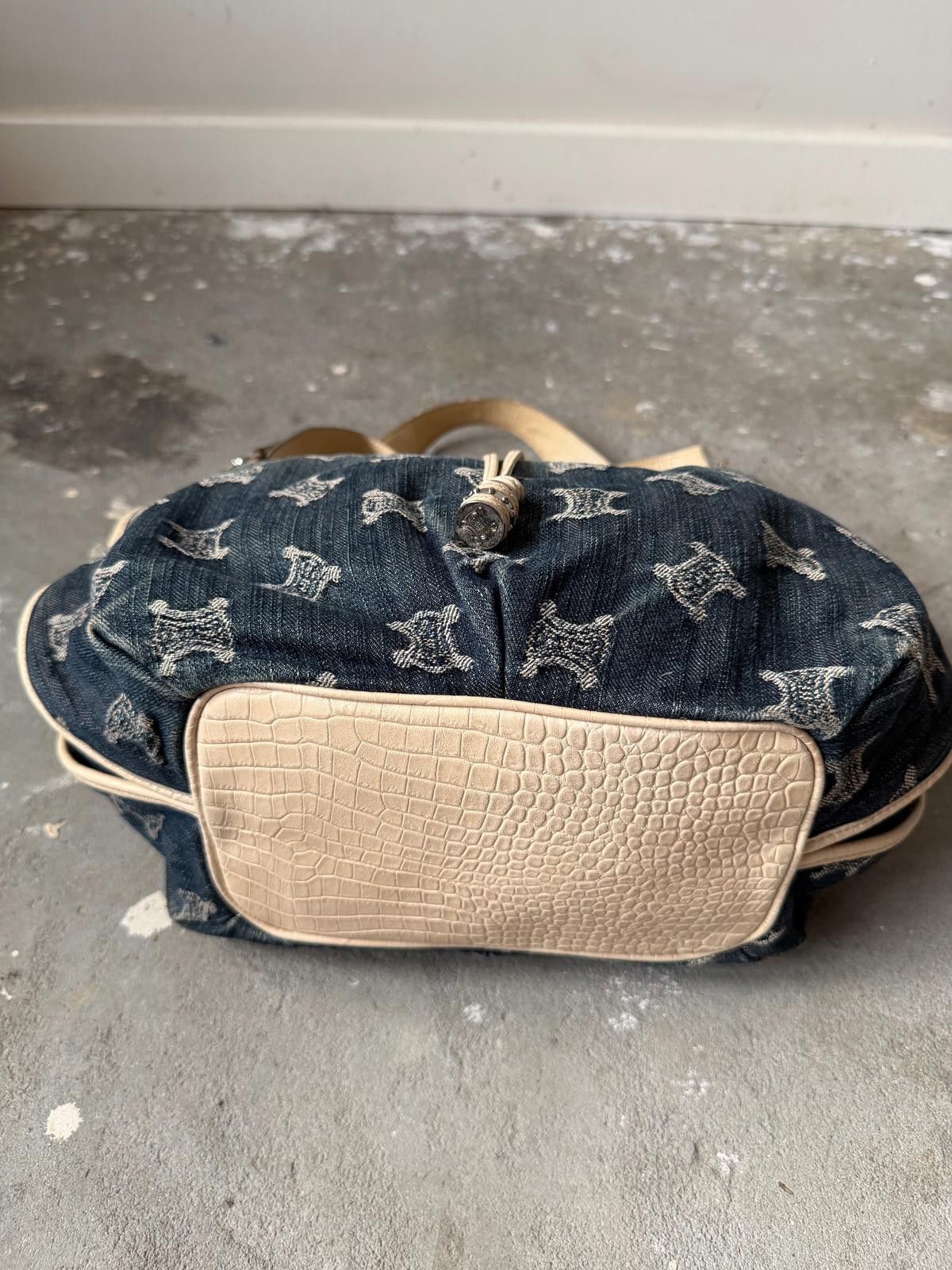 Celine Celine Macadam Bittersweet Denim Shoulder Bag Gradient Blue Size ONE SIZE - 9 Thumbnail