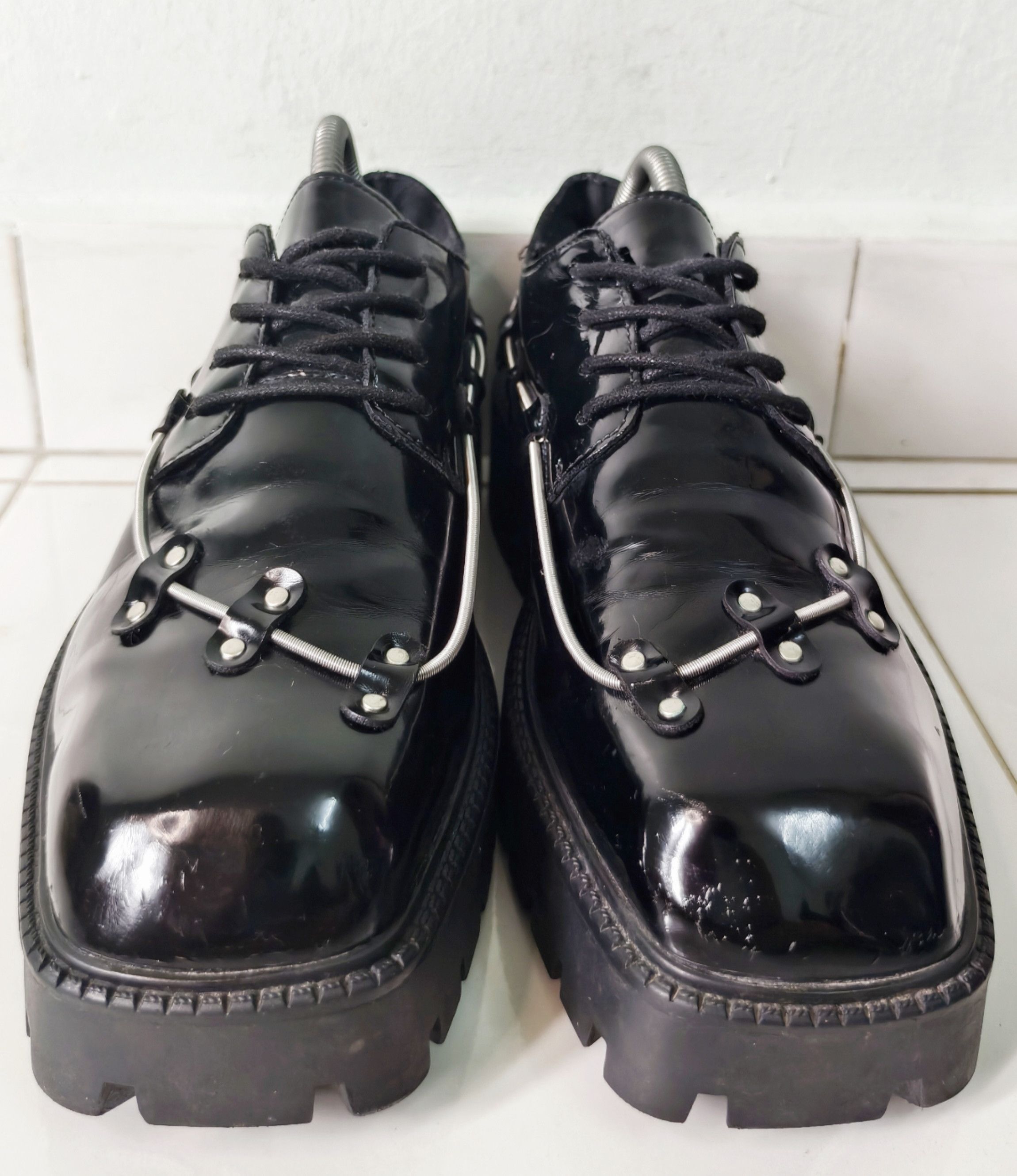 Japanese Brand British style niche square toe spring black oxford shoes Size US 6 / EU 39 - 7 Thumbnail