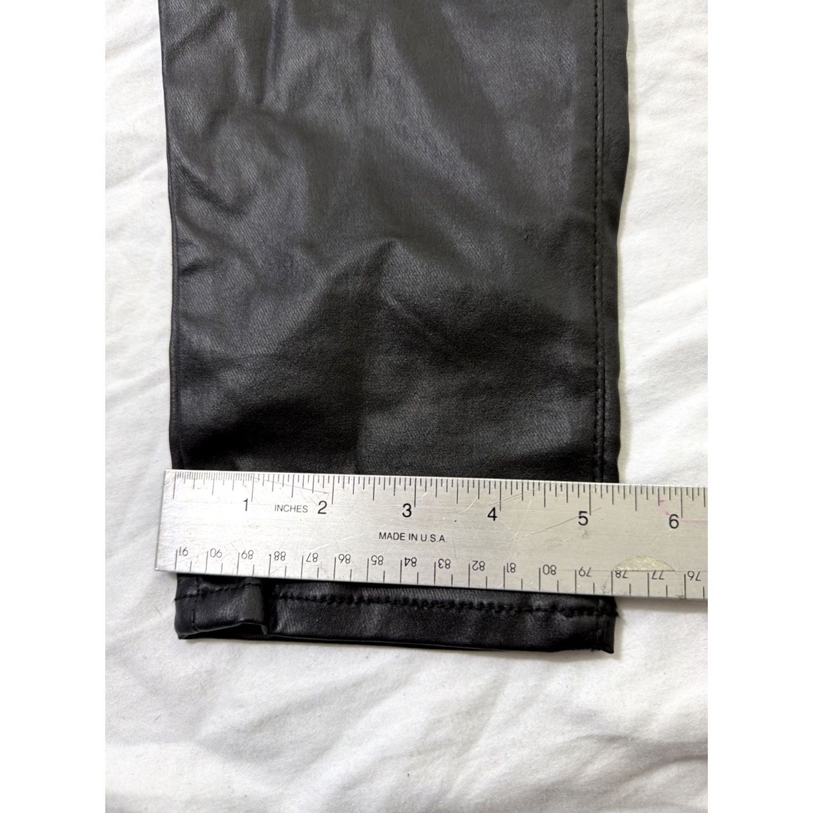 Sanctuary SOCIAL STANDARD by SANCTUARY Mid-Rise Ankle Skinny Coated Pants Black 12 Women Size 34" / US 12 / IT 48 - 7 Thumbnail