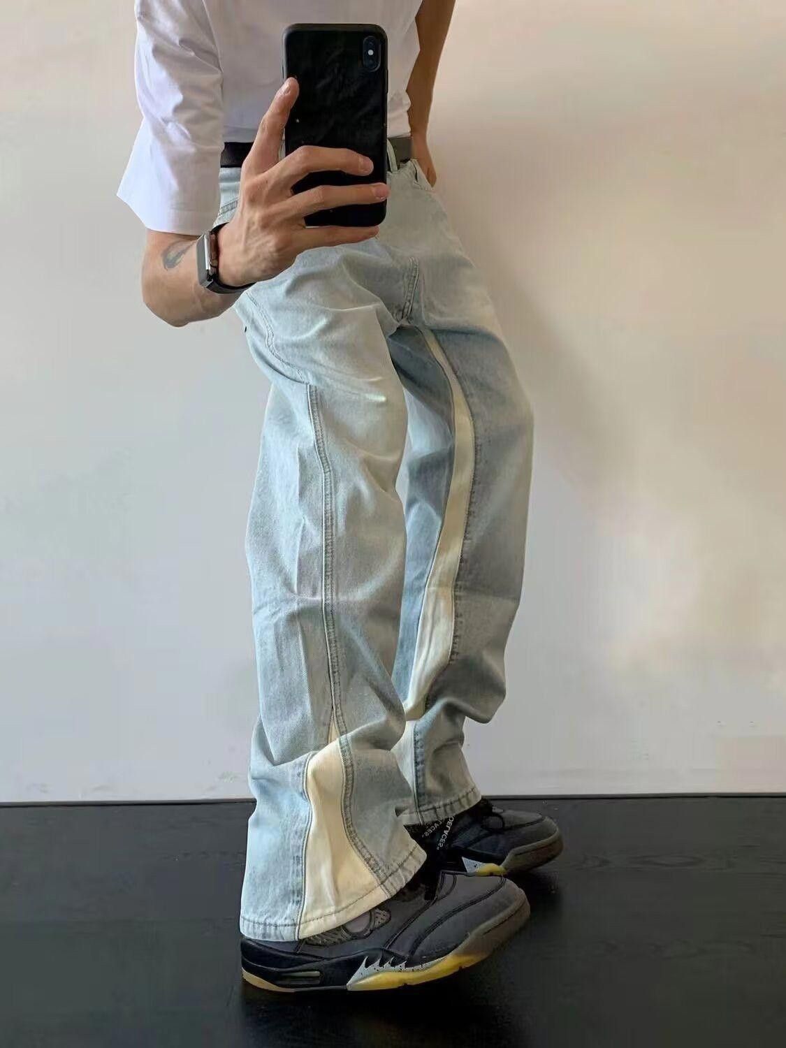 Jean Track Flare Stacked Jeans Size US 32 / EU 48 - 6 Thumbnail