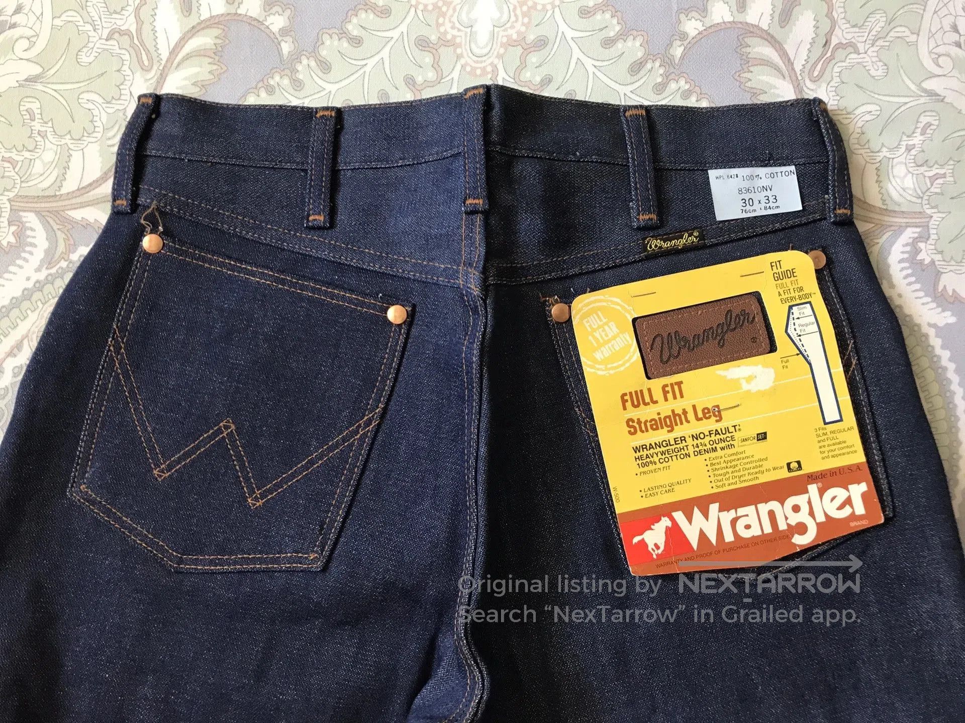 Wrangler 80s Wrangler 83610 Raw Denim Jeans. Size US 30 / EU 46 - 5 Thumbnail