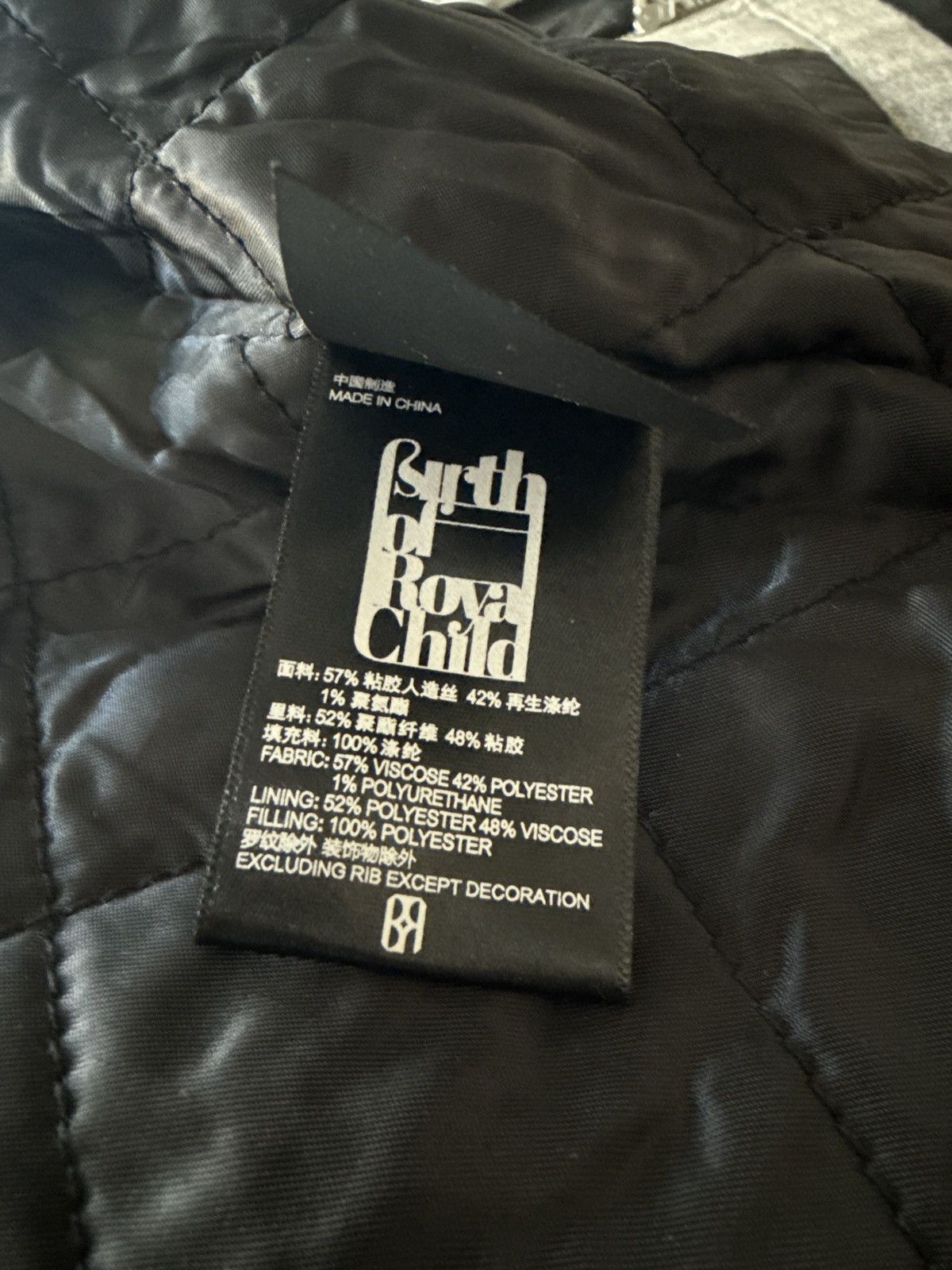 Birth of Royal Child Rhinestone Zipper Work Jacket 'Light Grey' Size US M / EU 48-50 / 2 - 3 Thumbnail