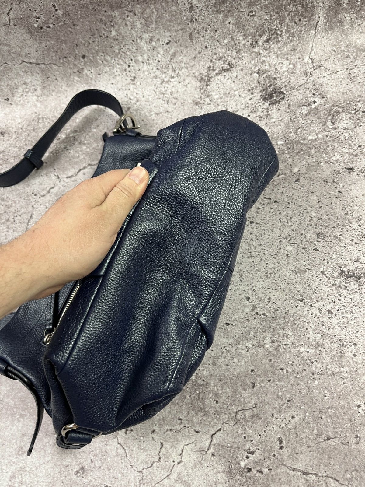 Coach Coach Navy Pebbled Leather Hobo Shoulder Bag Large Size ONE SIZE - 5 Thumbnail