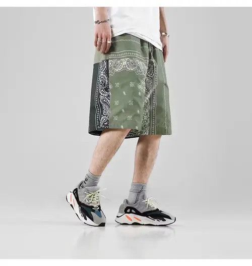 Other 20SS Indigo Union Japan Green Two Layered Bandana Shorts Size US 32 / EU 48 - 1 Thumbnail
