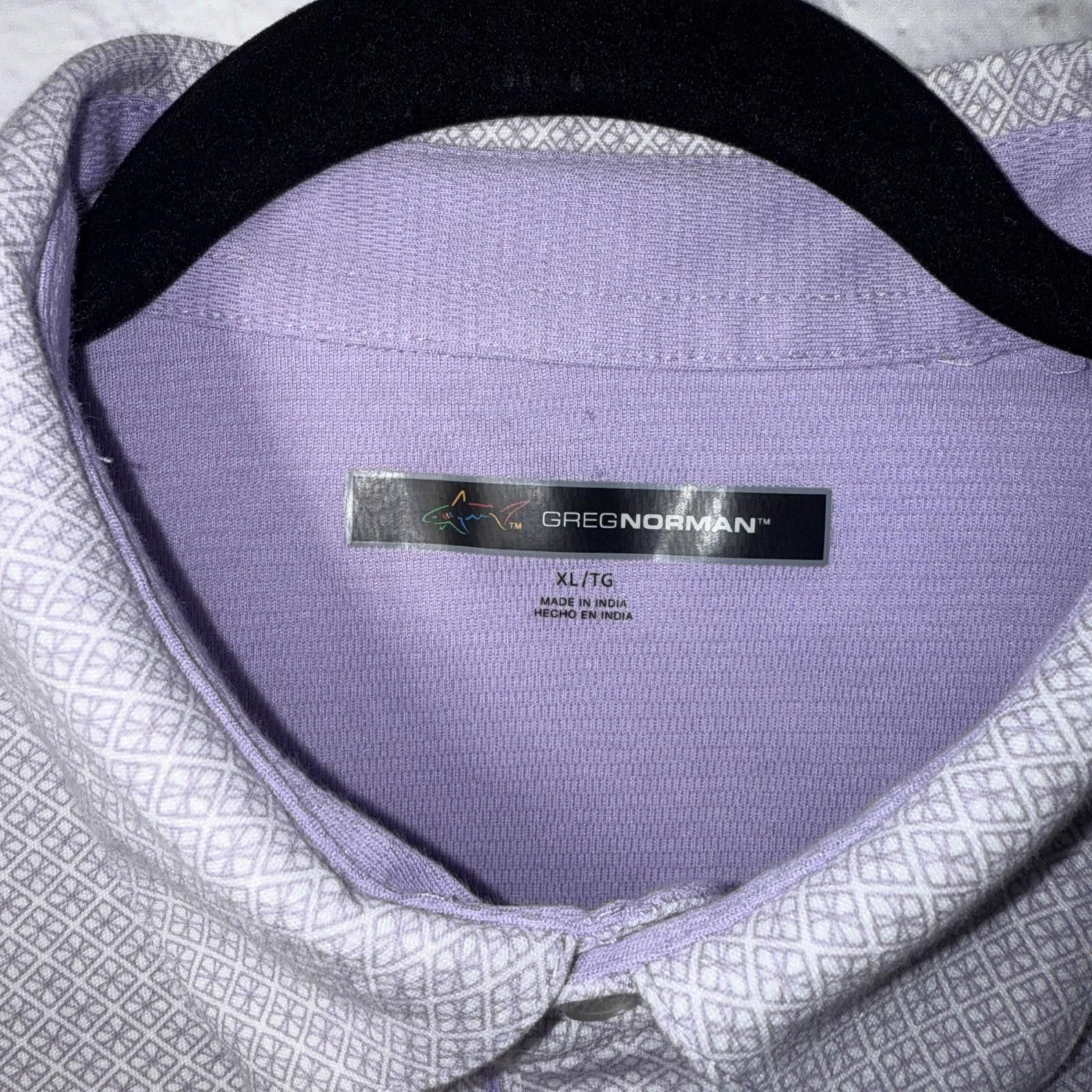 Greg Norman EUC Men’s Greg Norman Light Purple Lavender Polo Golf Shirt Size US XL / EU 56 / 4 - 3 Thumbnail