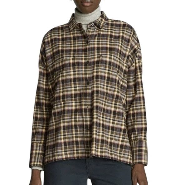 Everlane New Everlane The Boxy Flannel Long Sleeve Button Down Shirt Size XS / US 0-2 / IT 36-38 - 2 Thumbnail