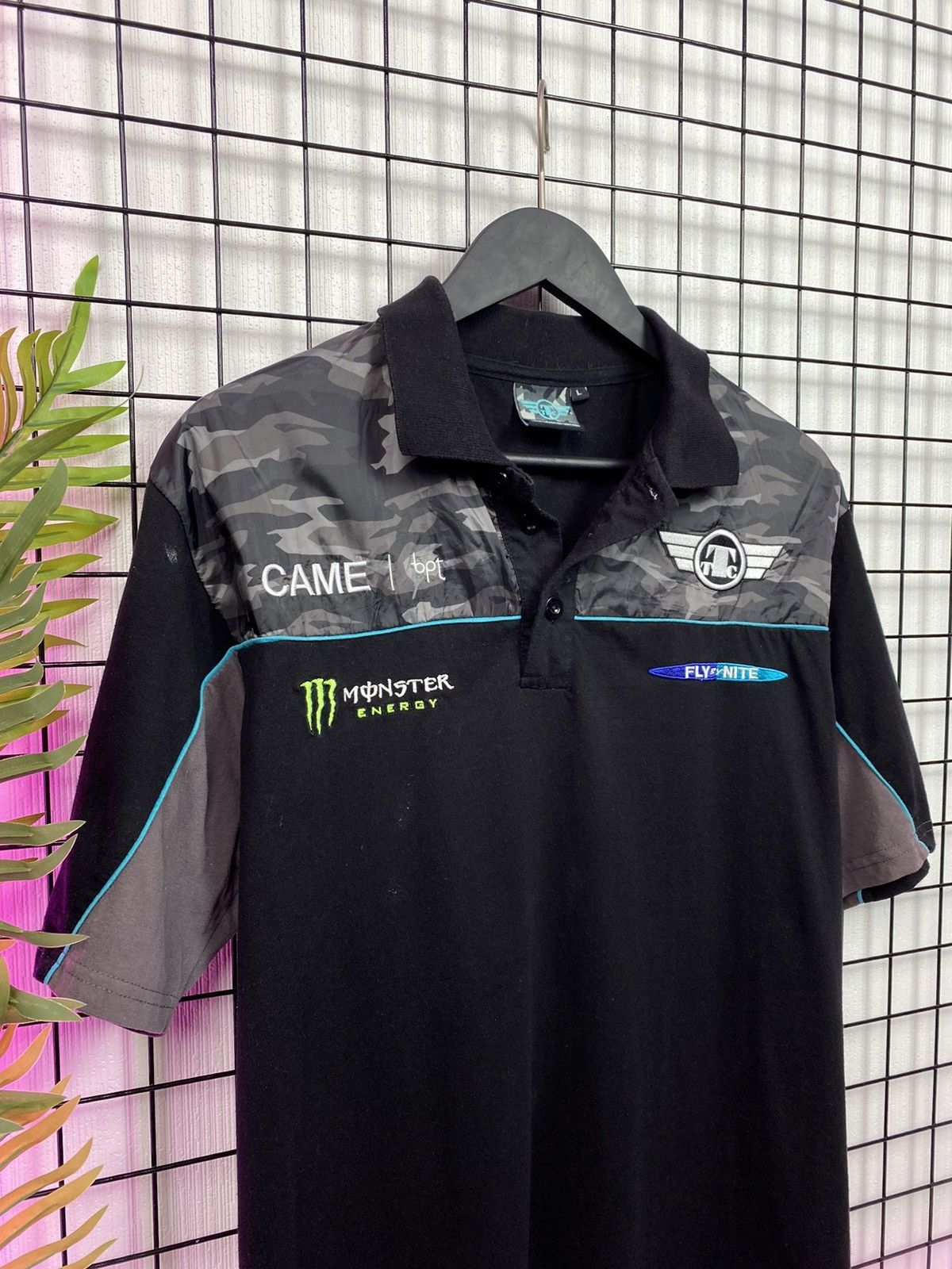Other Monster Energy Racing Polo tee Men L size black T-Shirt Size US L / EU 52-54 / 3 - 2 Thumbnail