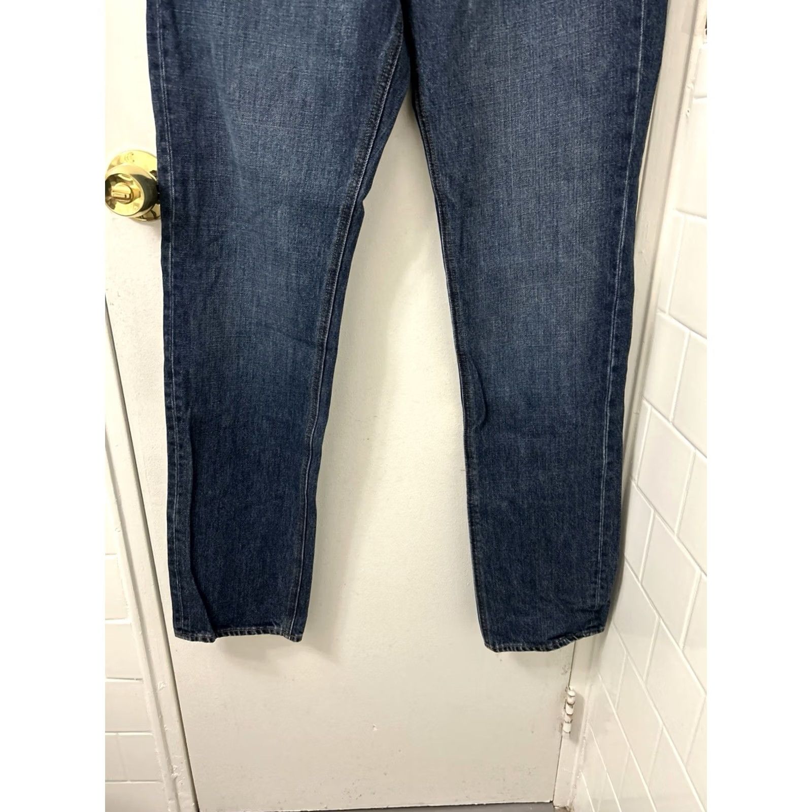 Denime J Crew The Sutton Jeans Mens 32x34 Dark Wash Denim Straight Leg 5-Pocket Cotton Blend Size US 32 / EU 48 - 3 Thumbnail