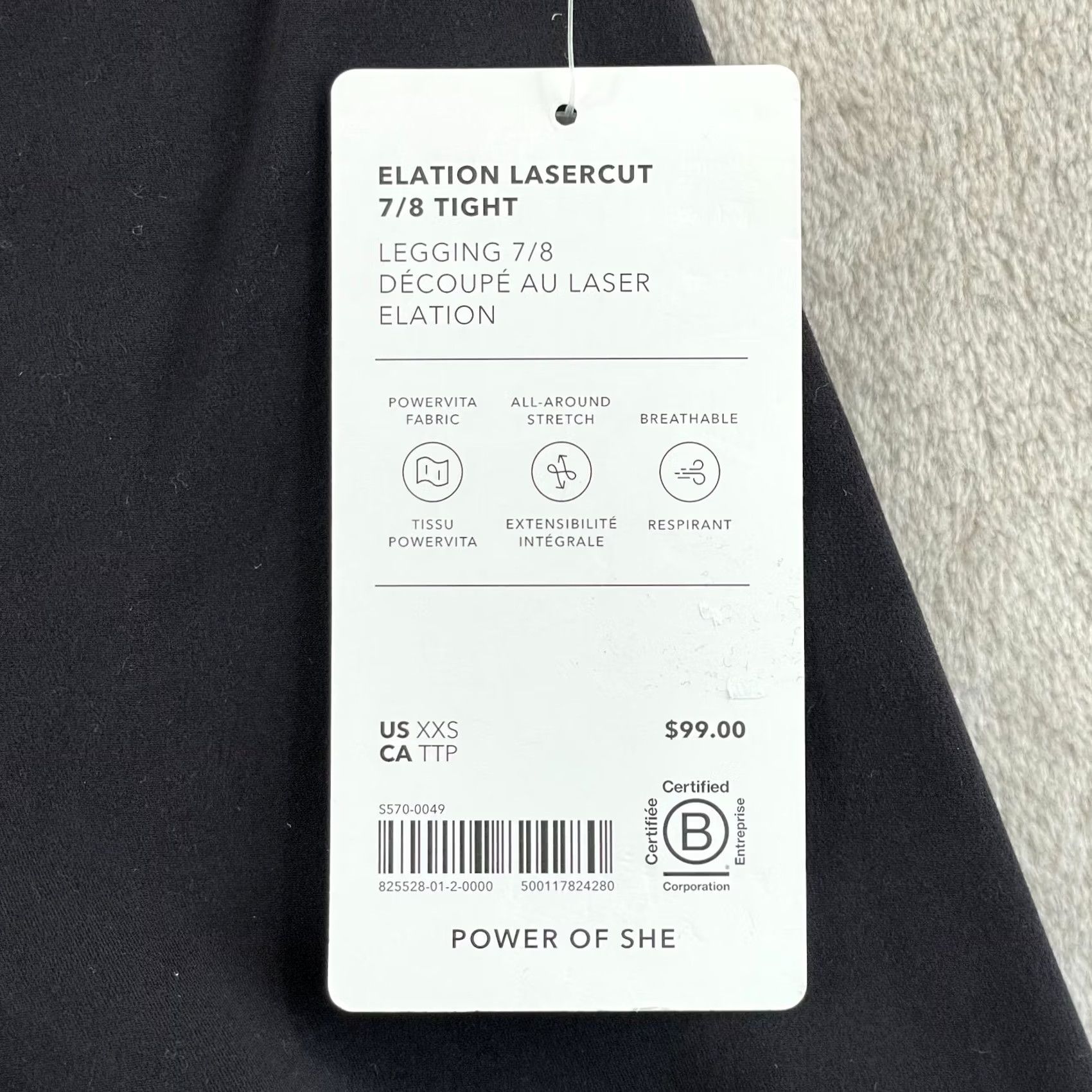 Athleta Athleta Leggings Women 2XS Black 7/8 Tight High Rise Elation Laser Cut NWT MINT 99 Size 24" / US 00 / IT 34 - 3 Thumbnail