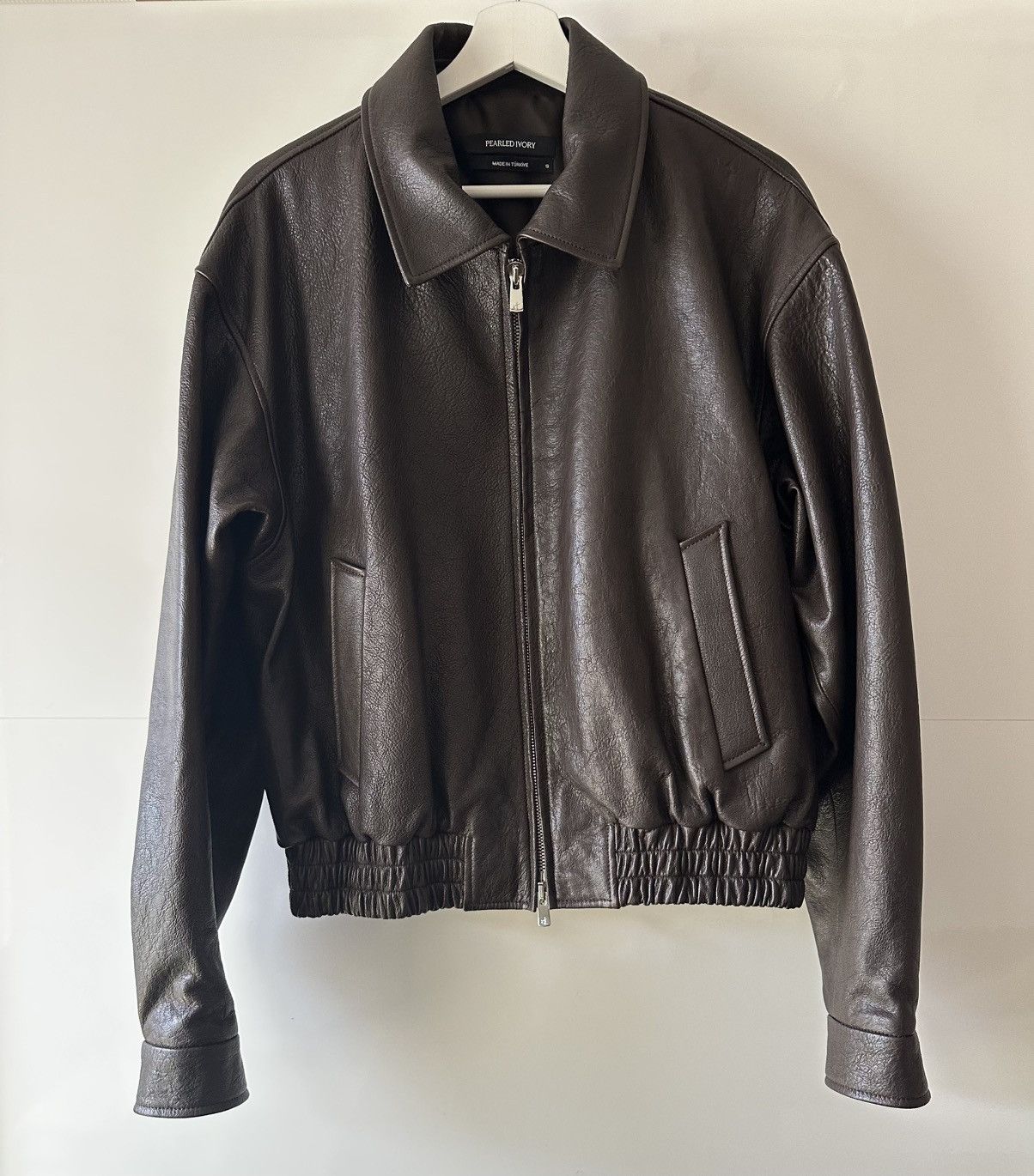 Pearled Ivory Pearled Ivory Isik Leather Jacket Coffee Size US S / EU 44-46 / 1 - 1 Thumbnail