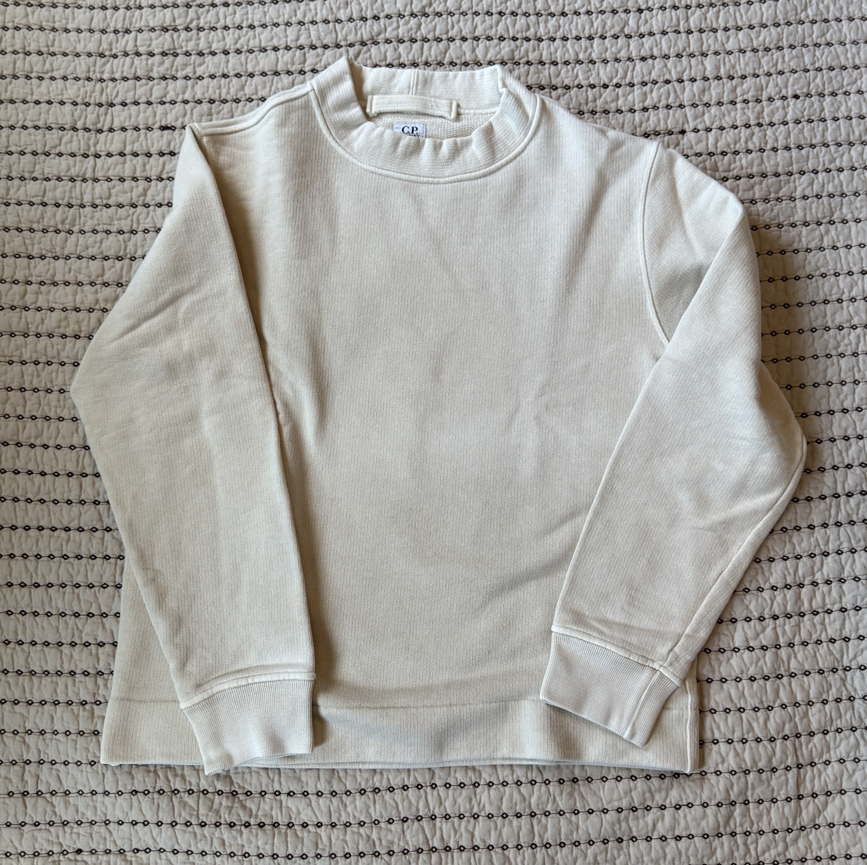 C.P. Company VINTAGE C.P. COMPANY MOCK TURTLENECK SWEATSHIRT CREAM MEDIUM Size US M / EU 48-50 / 2 - 1 Thumbnail