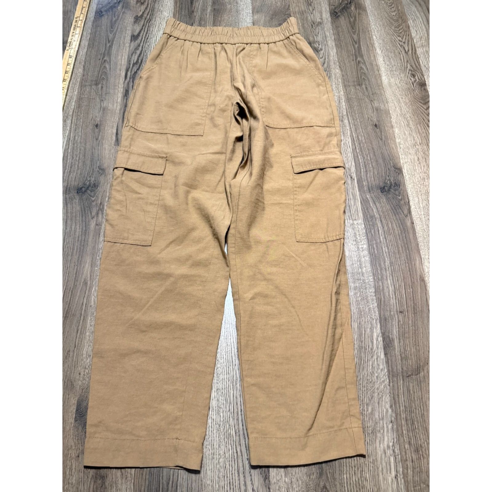 Vintage A New Day Pants Womens Small Brown Straight Leg Pull On Cargo Pants Size 28" / US 6 / IT 42 - 2 Thumbnail