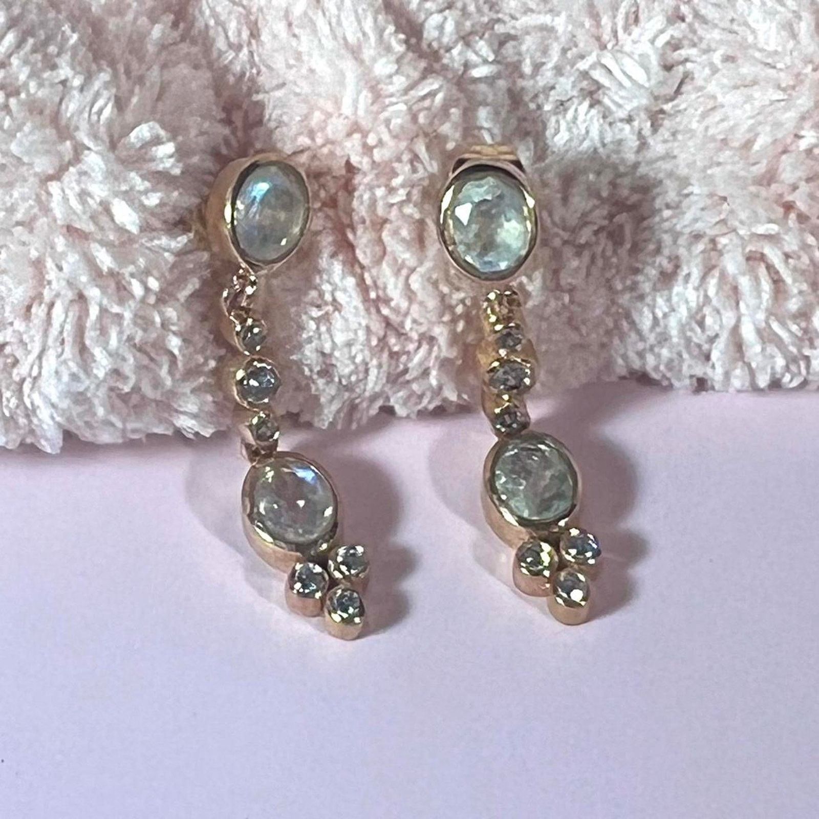 Jewelry Hespera Rose Gold Drop Earrings in Silver, Women's