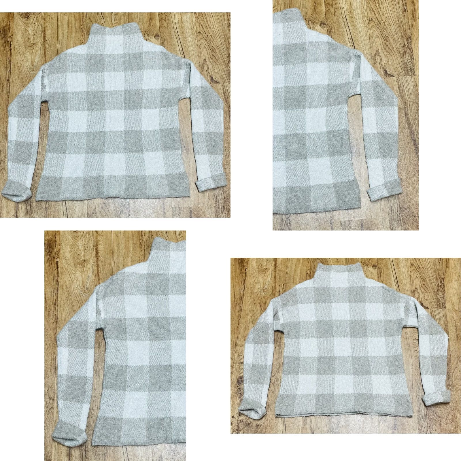 Vintage Tahari Women’s Pull Over Knitted Sweater Brown & Cream Checkered Size M Size M / US 6-8 / IT 42-44 - 8 Thumbnail